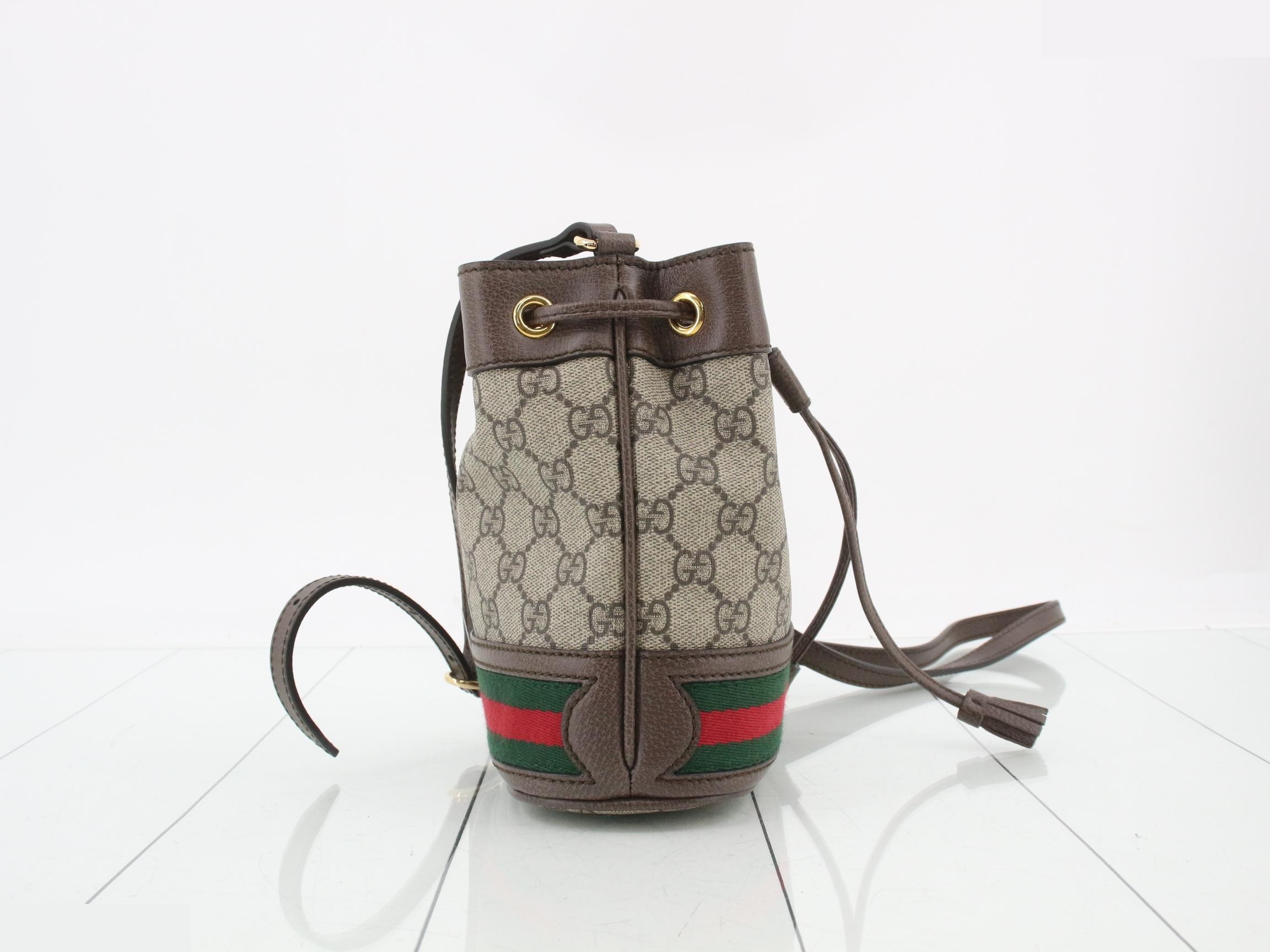 GG Supreme Sherry Line Drawstring Shoulder Bag — view 4