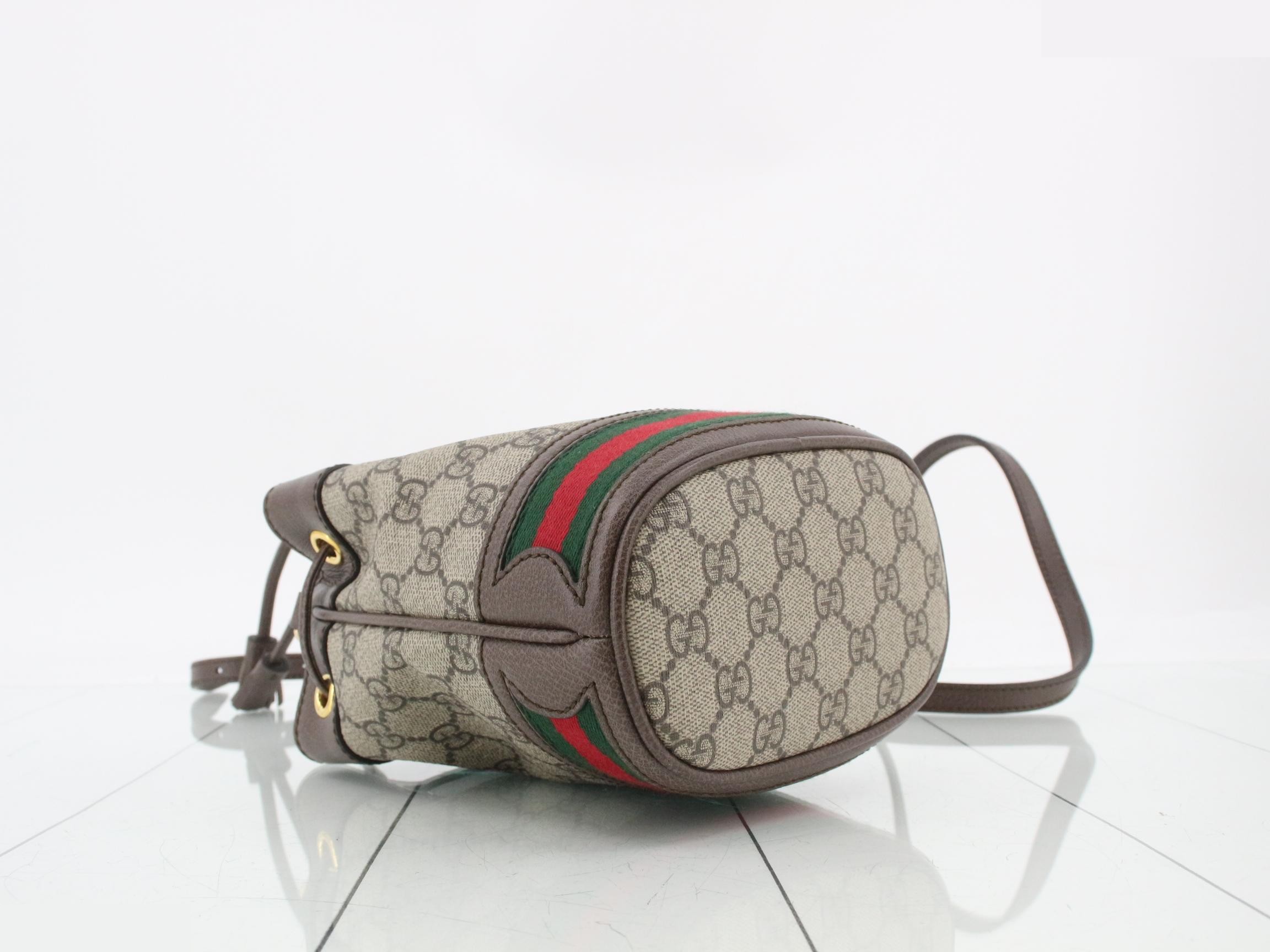 GG Supreme Sherry Line Drawstring Shoulder Bag — view 5