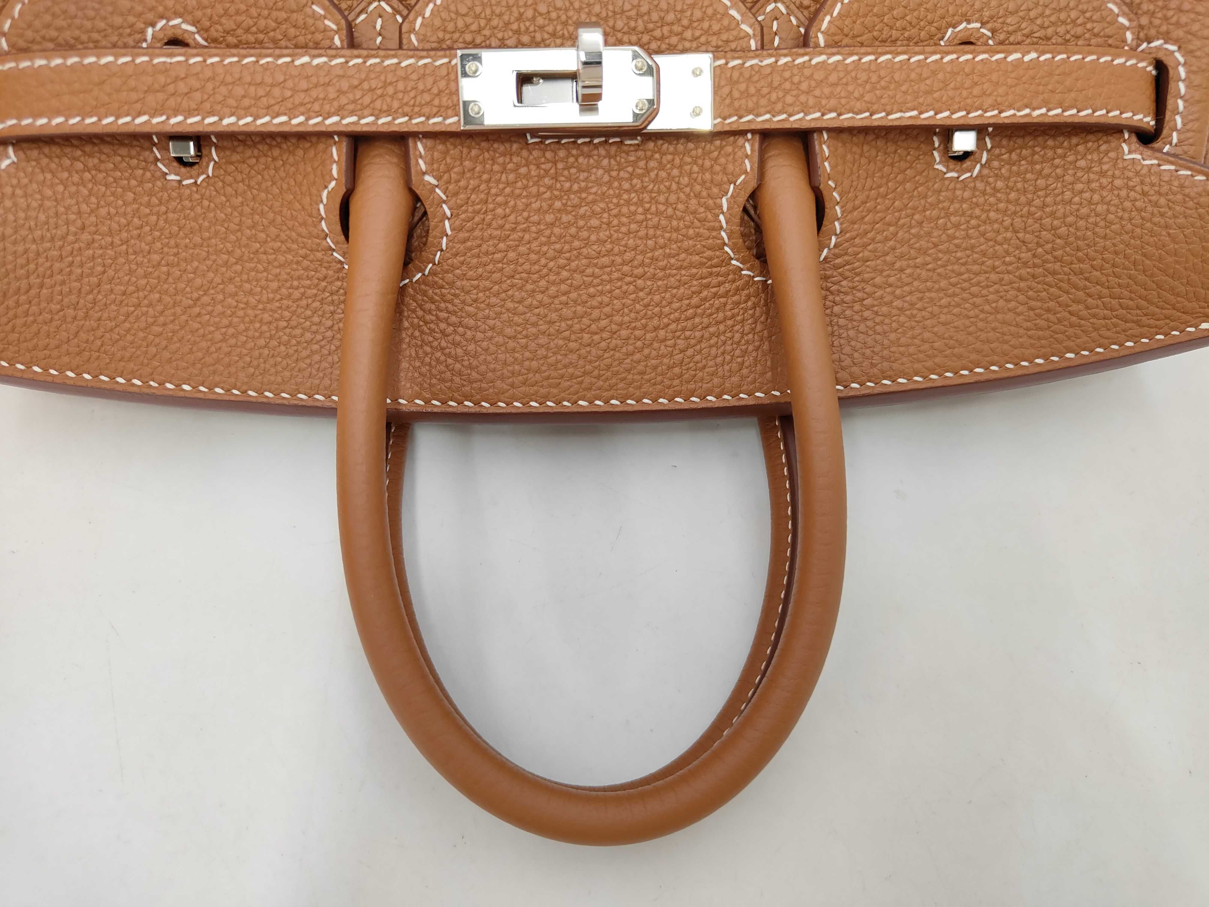 Birkin 25 Gold Togo Leather Silver Hardware K Stamp Handbag — view 5