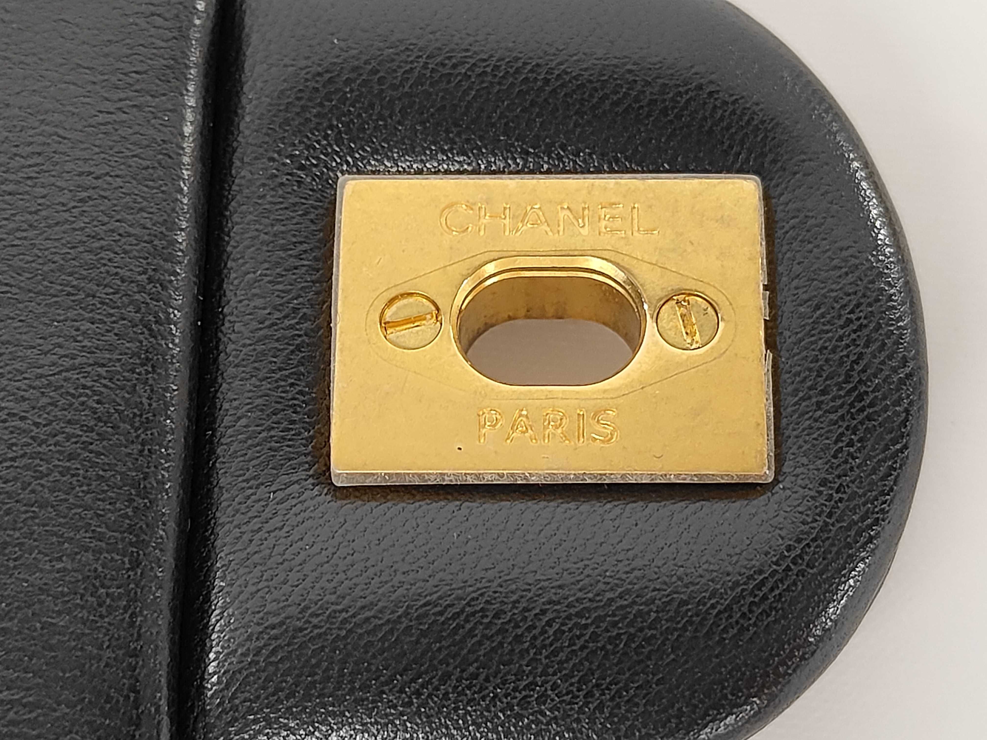 Matelassé Pearl Crush Mini Flap Bag, Black Lambskin, Chain Adjuster, Gold Hardware, Shoulder Bag — view 13