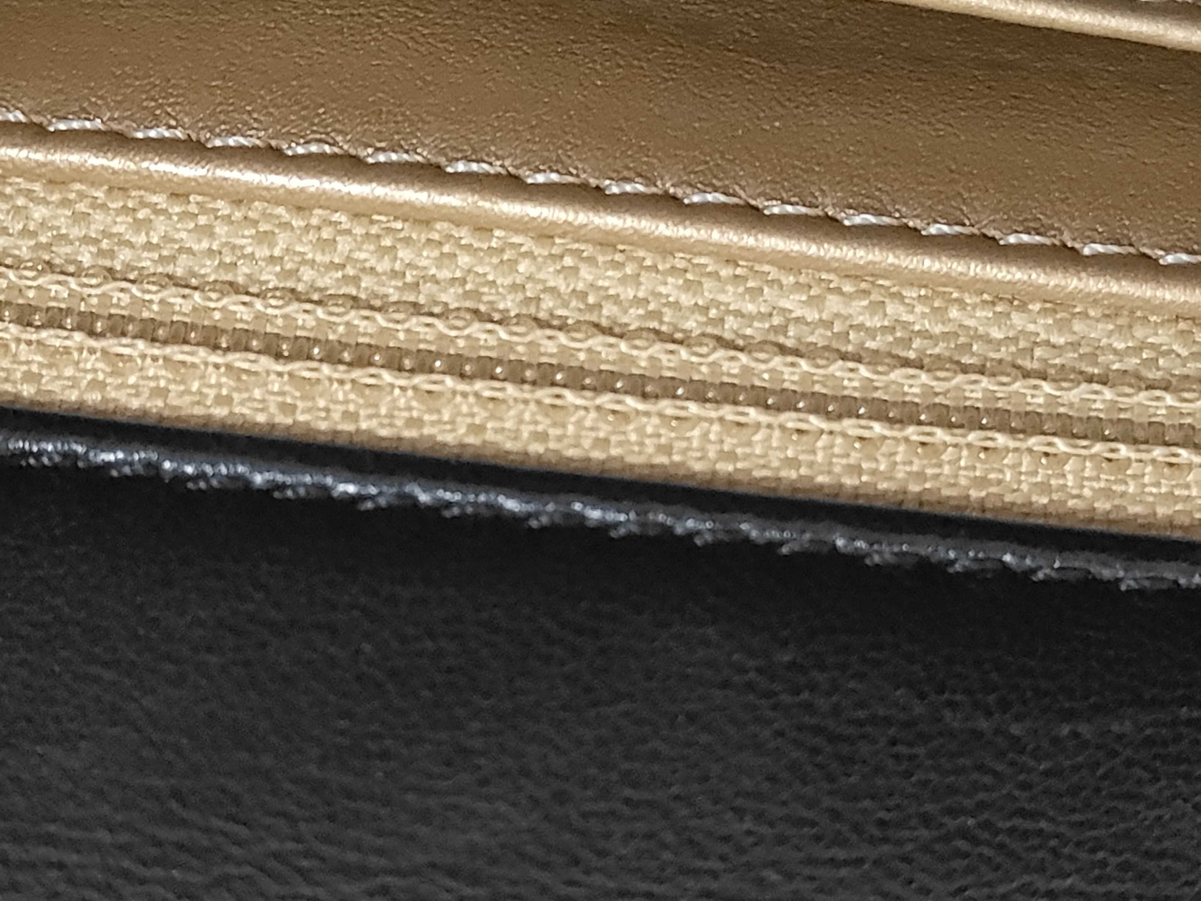 Matelassé Pearl Crush Mini Flap Bag, Black Lambskin, Chain Adjuster, Gold Hardware, Shoulder Bag — view 6