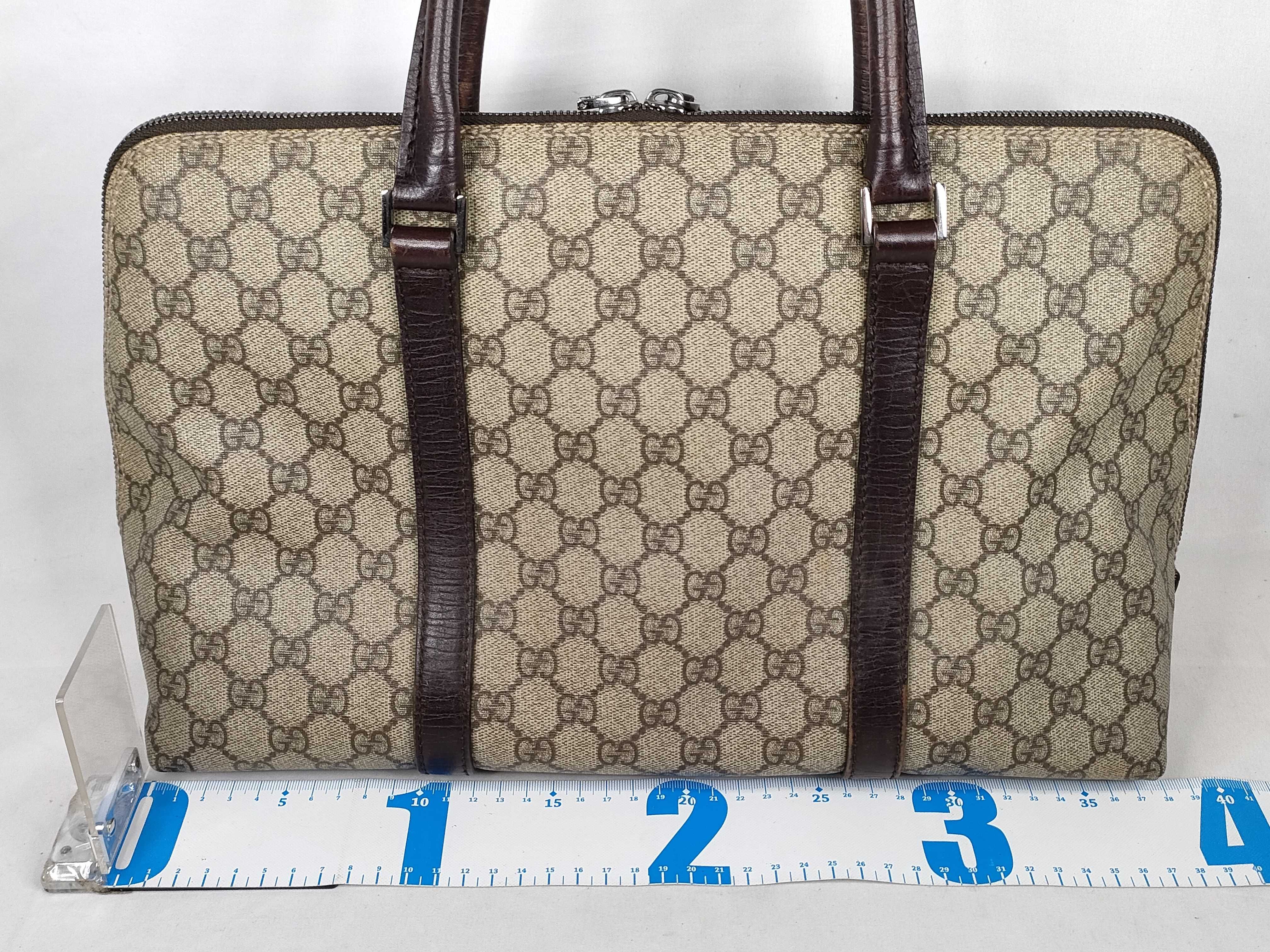 GG Supreme PVC x Leather Tote Bag, Beige, 114537 Tote Bag — view 2
