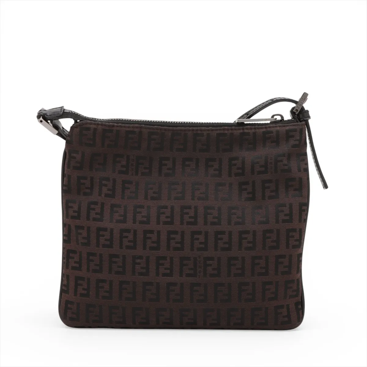 Zucchino Canvas x Leather Shoulder Bag Brown 8BT047 — view 2