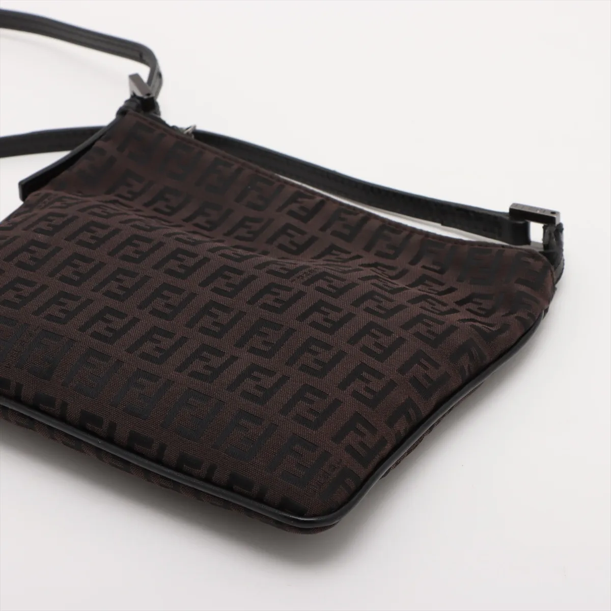 Zucchino Canvas x Leather Shoulder Bag Brown 8BT047 — view 3