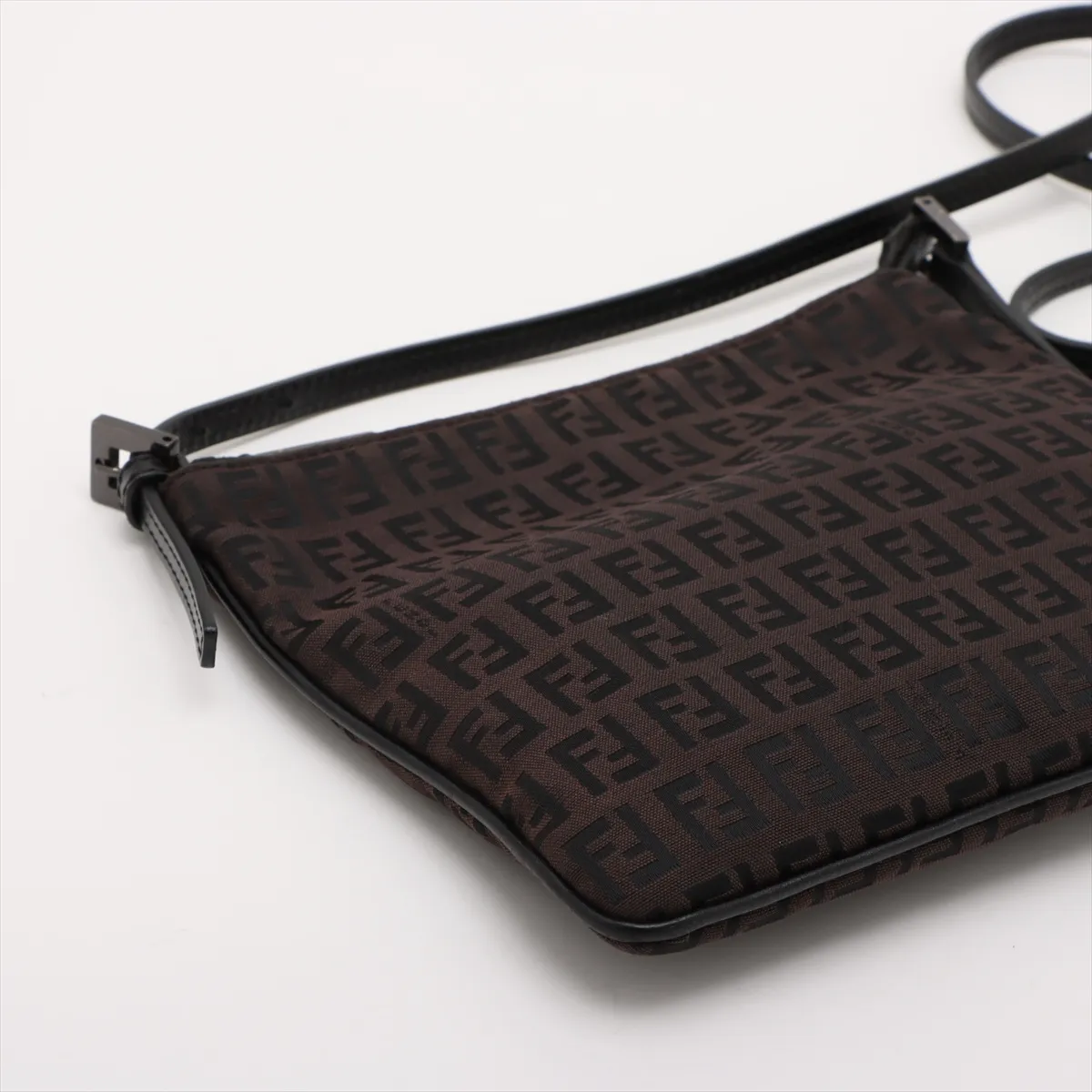 Zucchino Canvas x Leather Shoulder Bag Brown 8BT047 — view 4