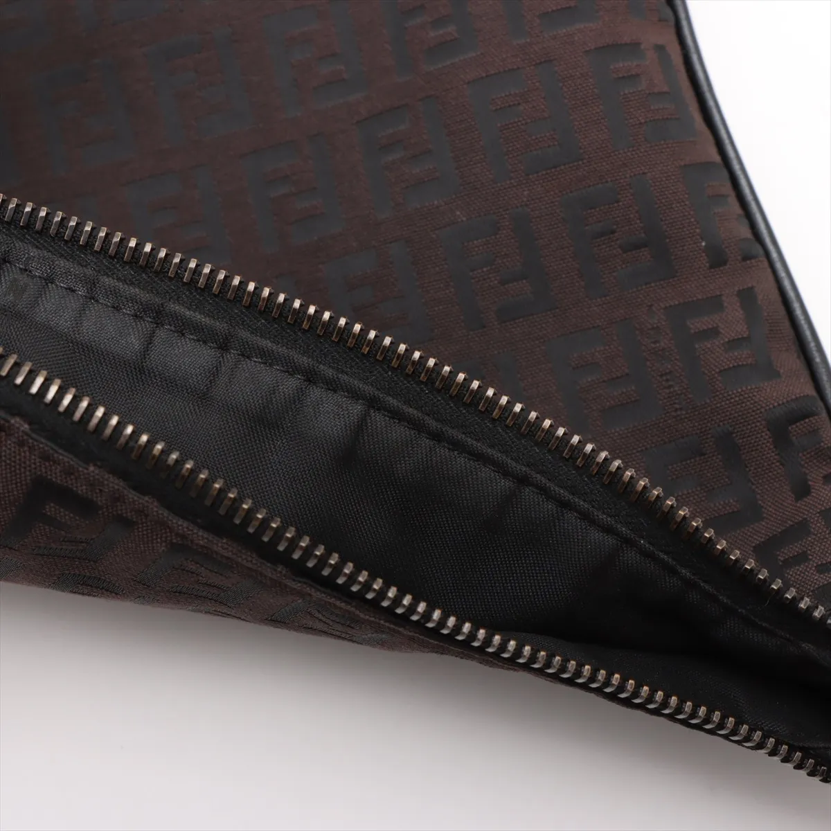 Zucchino Canvas x Leather Shoulder Bag Brown 8BT047 — view 10