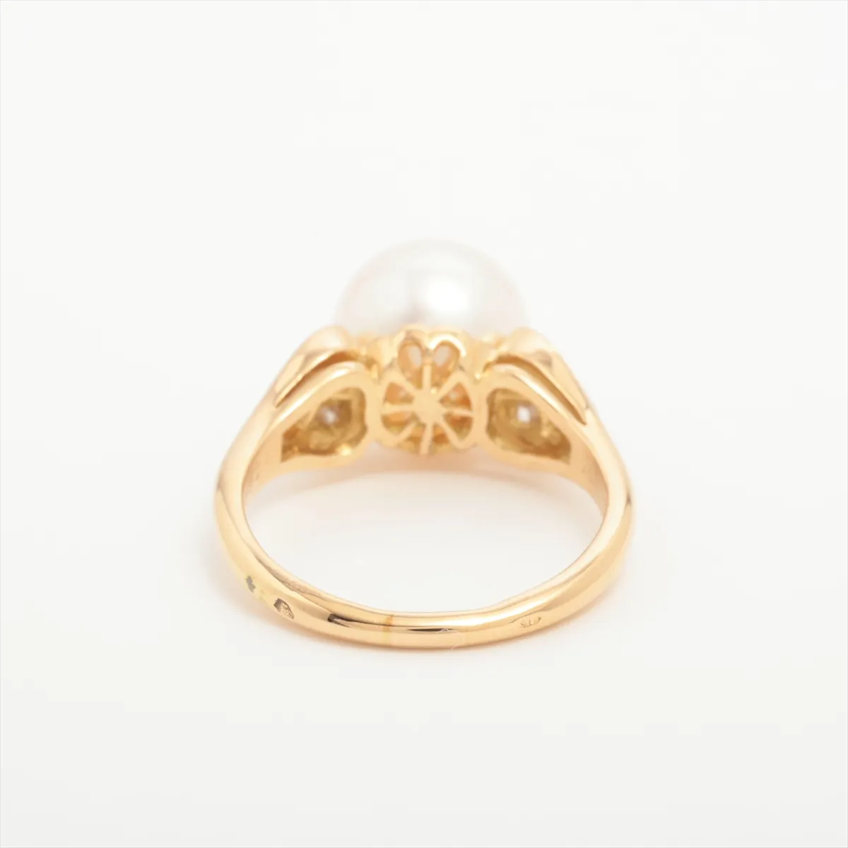 Pearl Diamond Ring, 750 (Yellow Gold), 4.7g, D0.32, approx. 9.5mm, B5775Z1, slight imperfections — view 2