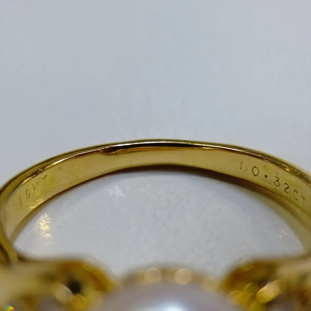 Pearl Diamond Ring, 750 (Yellow Gold), 4.7g, D0.32, approx. 9.5mm, B5775Z1, slight imperfections — view 5
