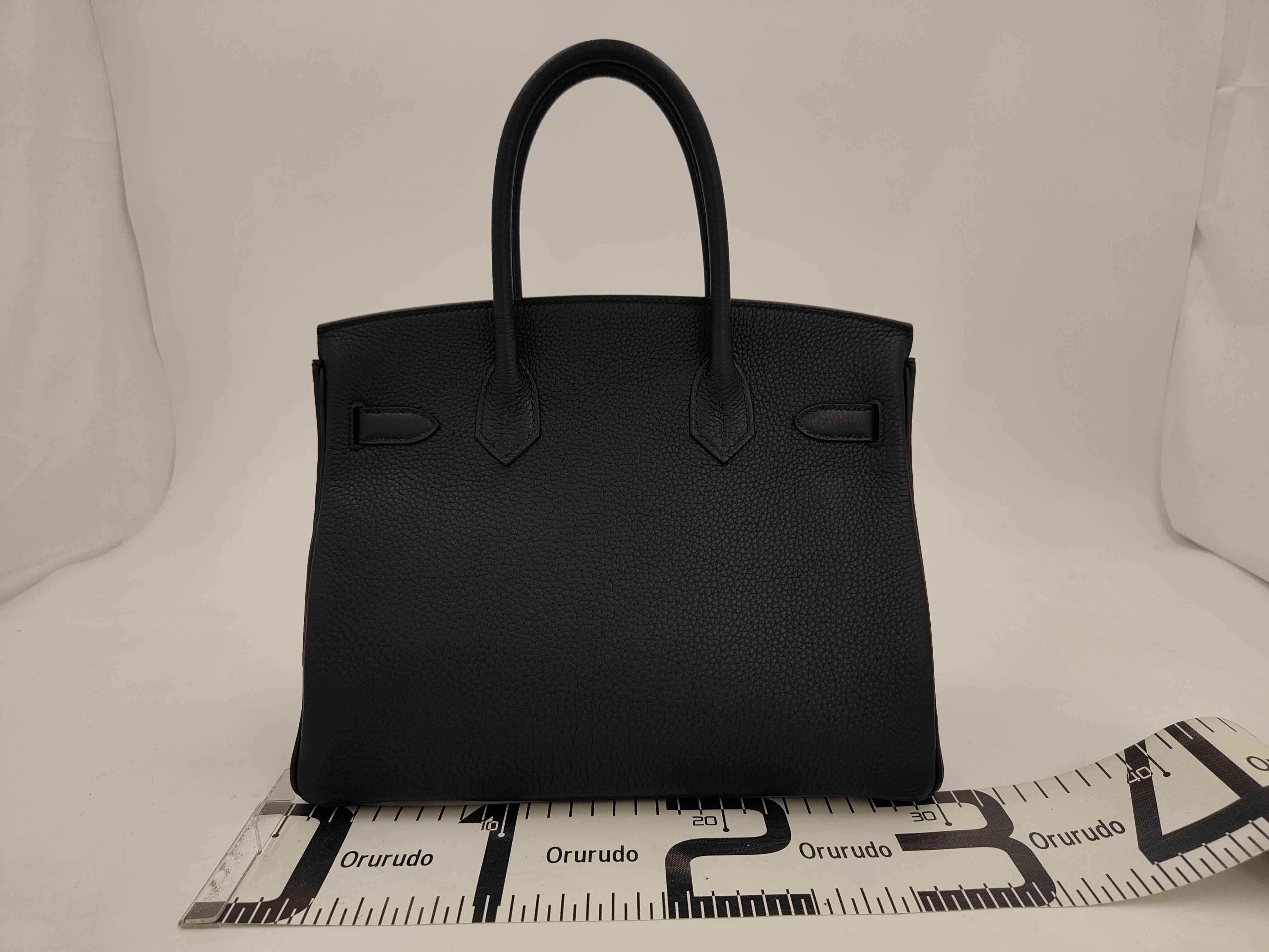 Birkin 30 Noir Togo Silver Hardware K Stamp KAC841FT Handbag — view 2