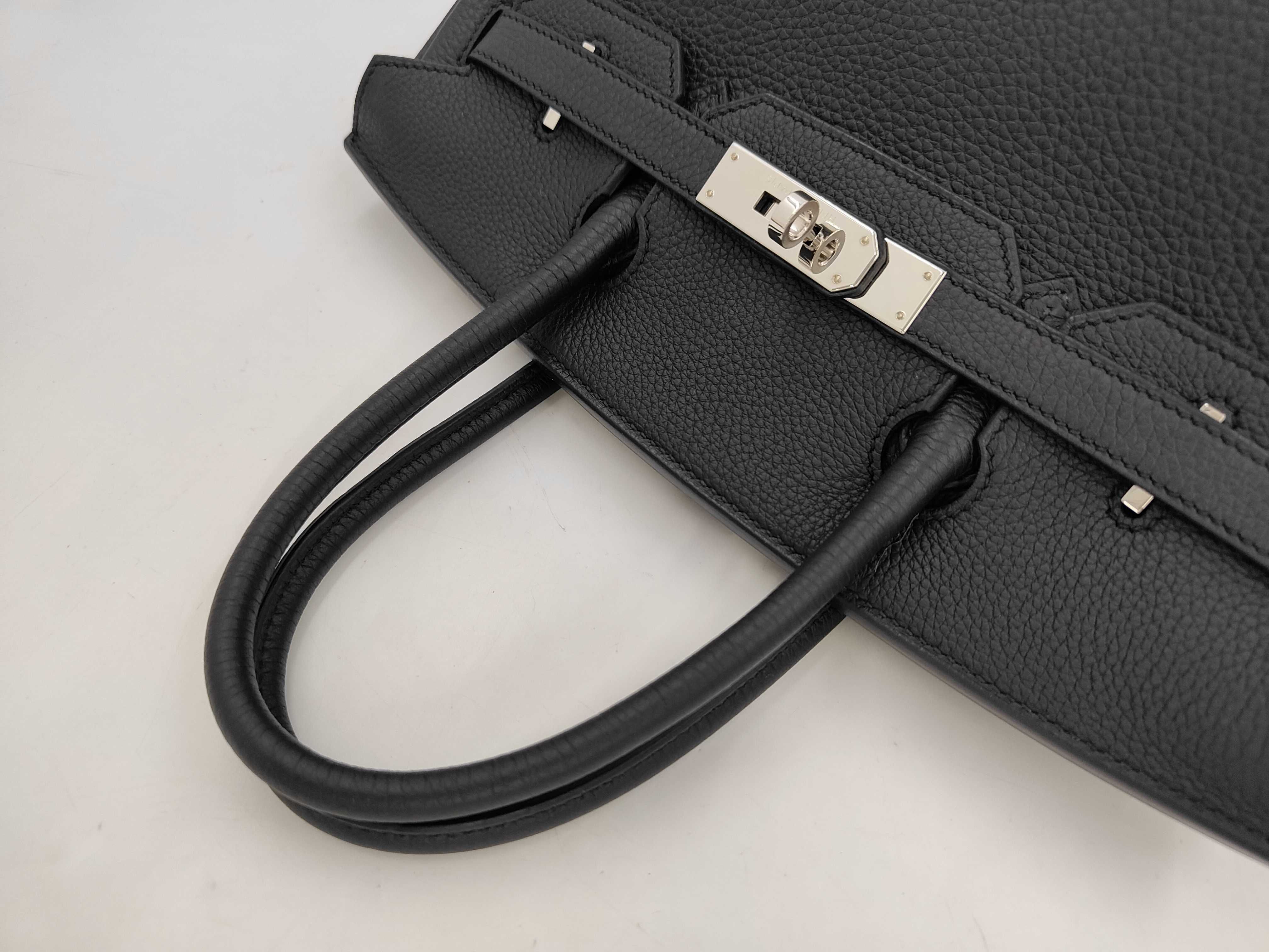 Birkin 30 Noir Togo Silver Hardware K Stamp KAC841FT Handbag — view 5