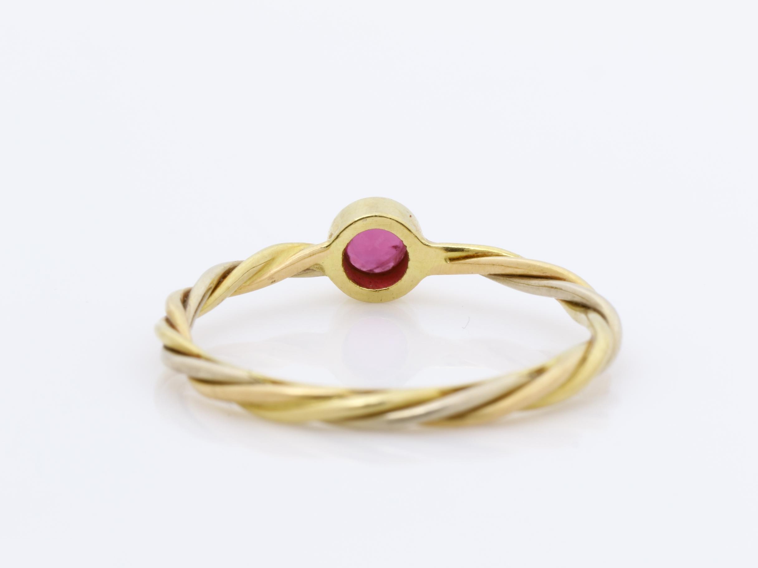 750YG Ruby Ring, Size #51, 1.4g — view 4