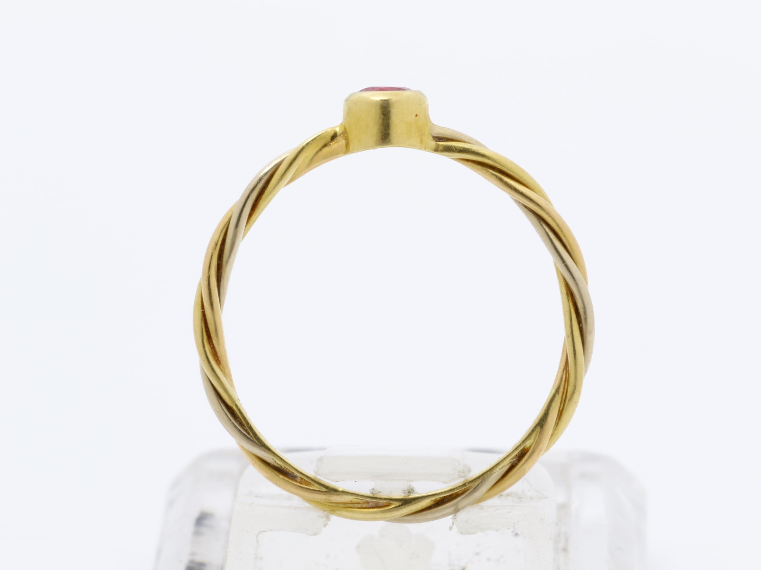 750YG Ruby Ring, Size #51, 1.4g — view 5