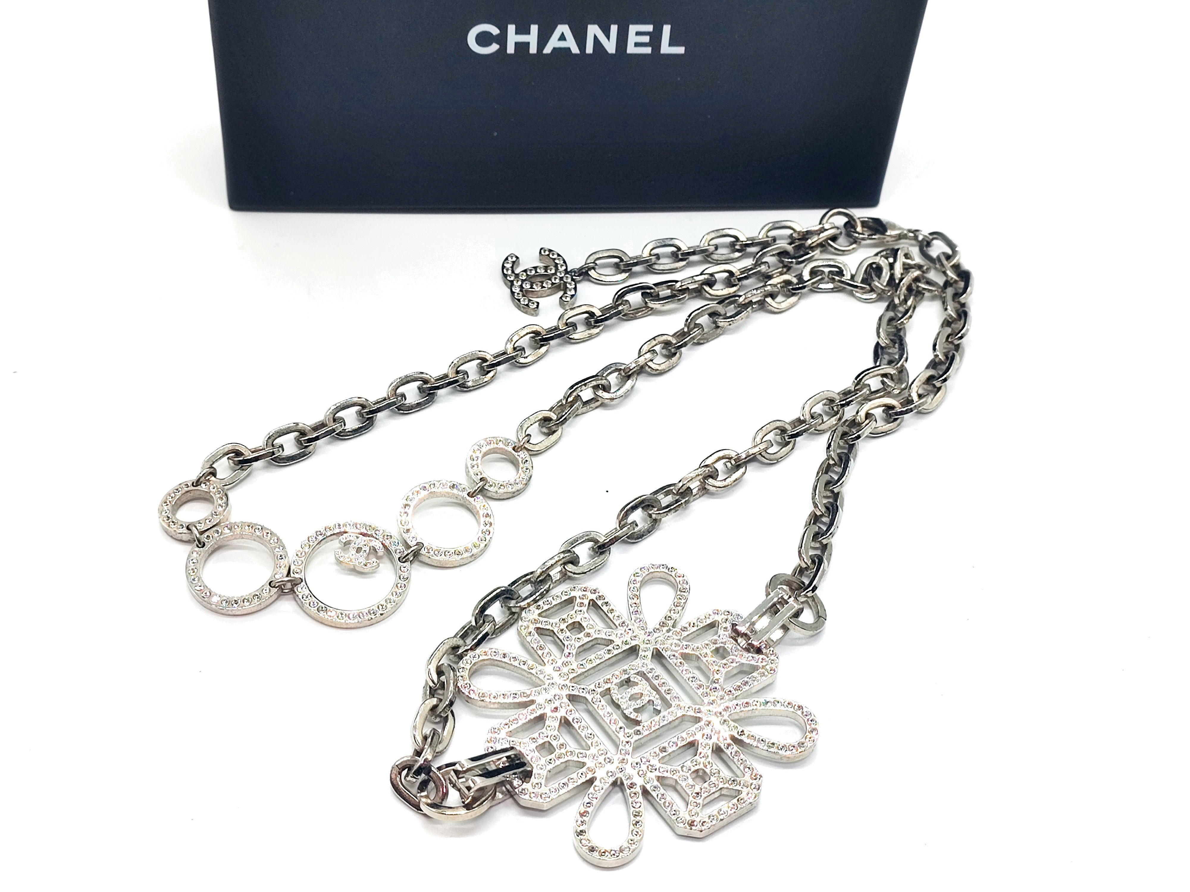 Coco Mark Rhinestone Big Top Necklace B17A — view 4