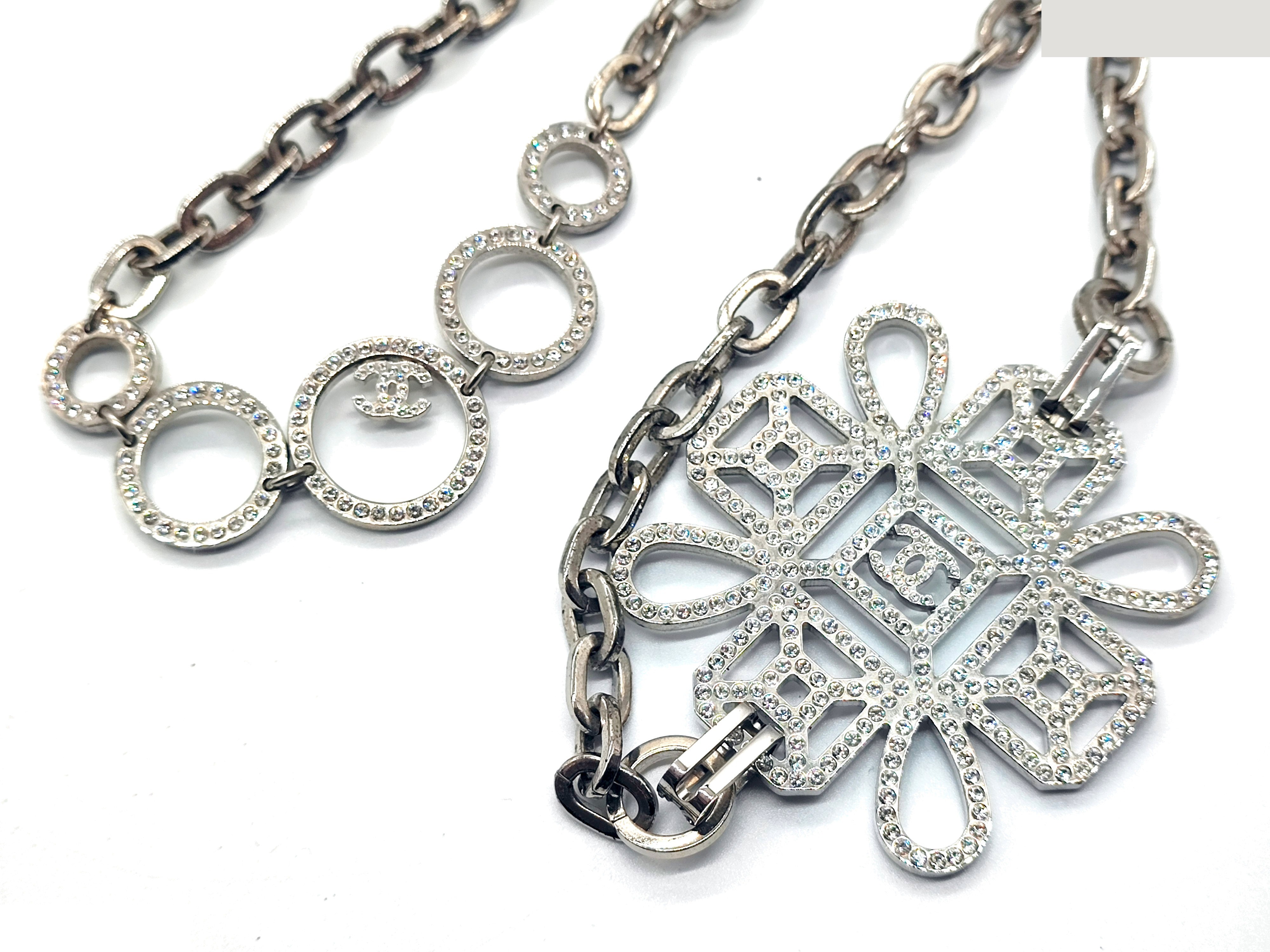Coco Mark Rhinestone Big Top Necklace B17A — view 6
