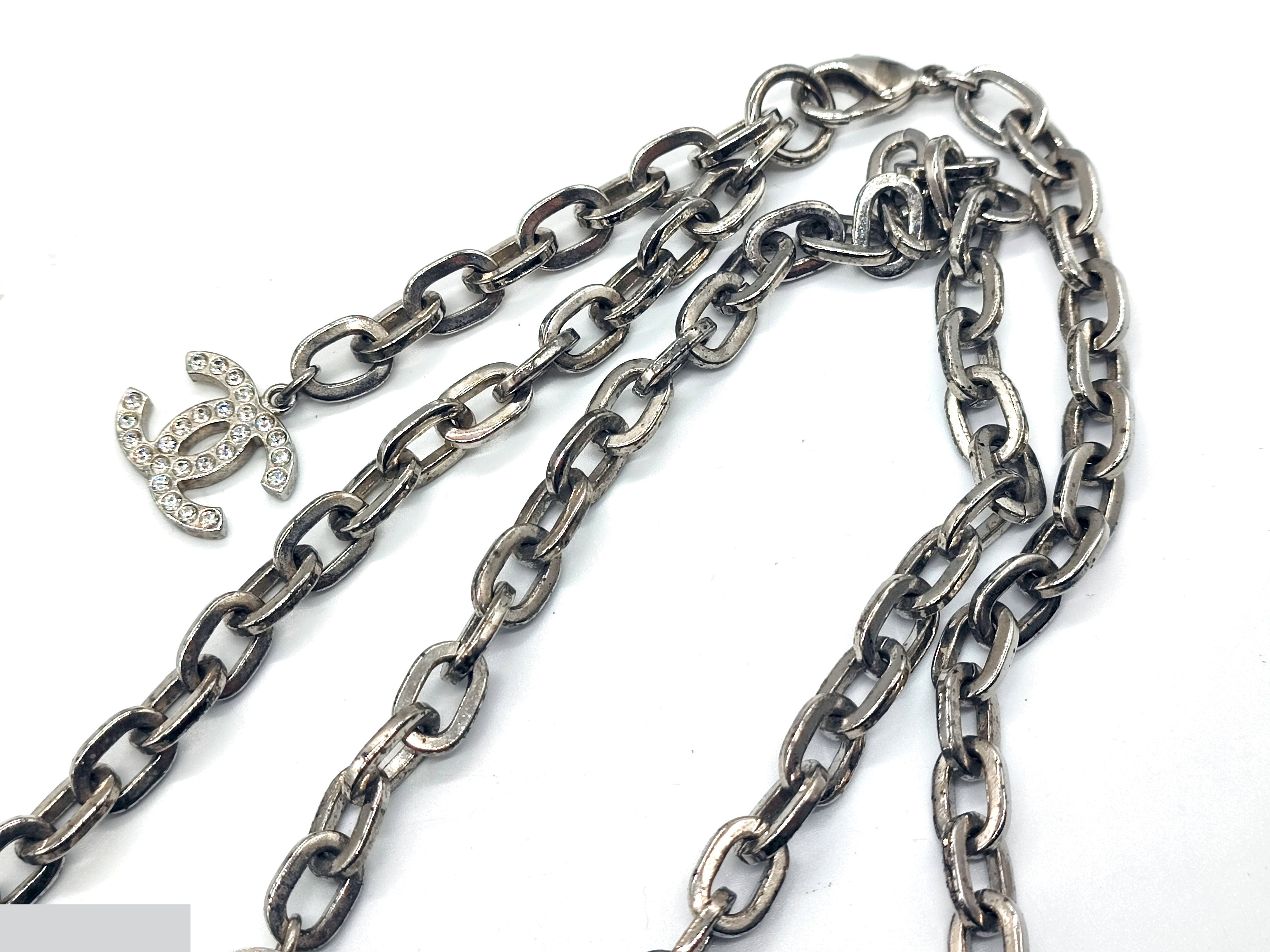 Coco Mark Rhinestone Big Top Necklace B17A — view 7