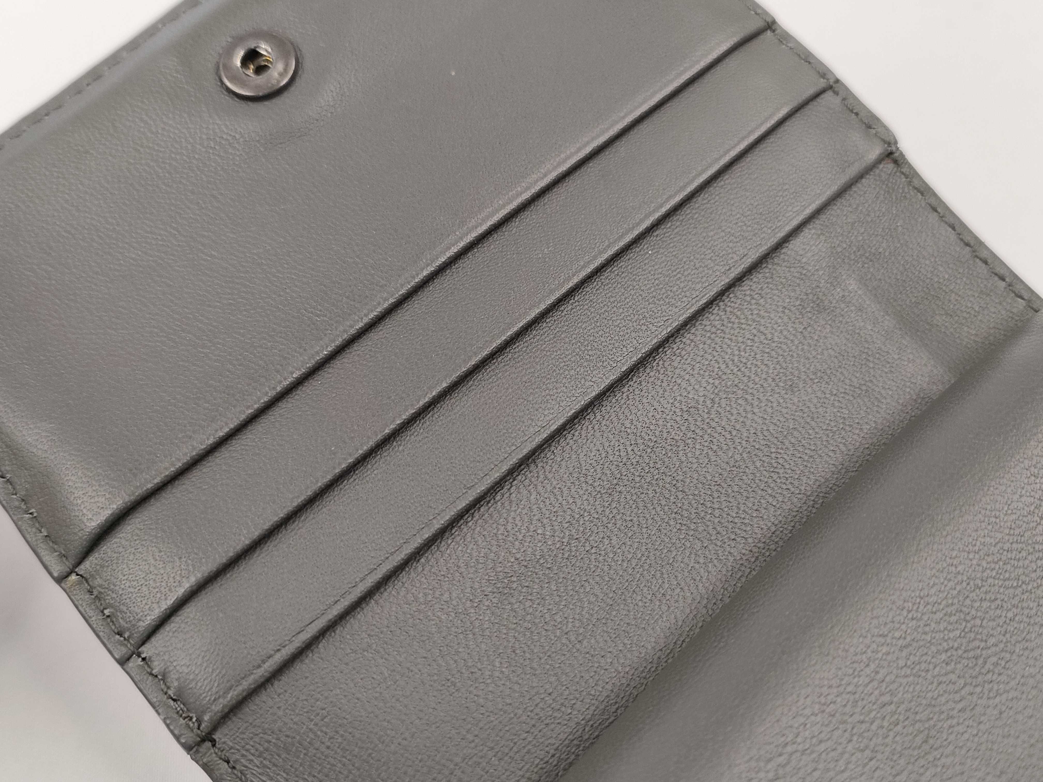Intrecciato Leather Compact Wallet — view 14