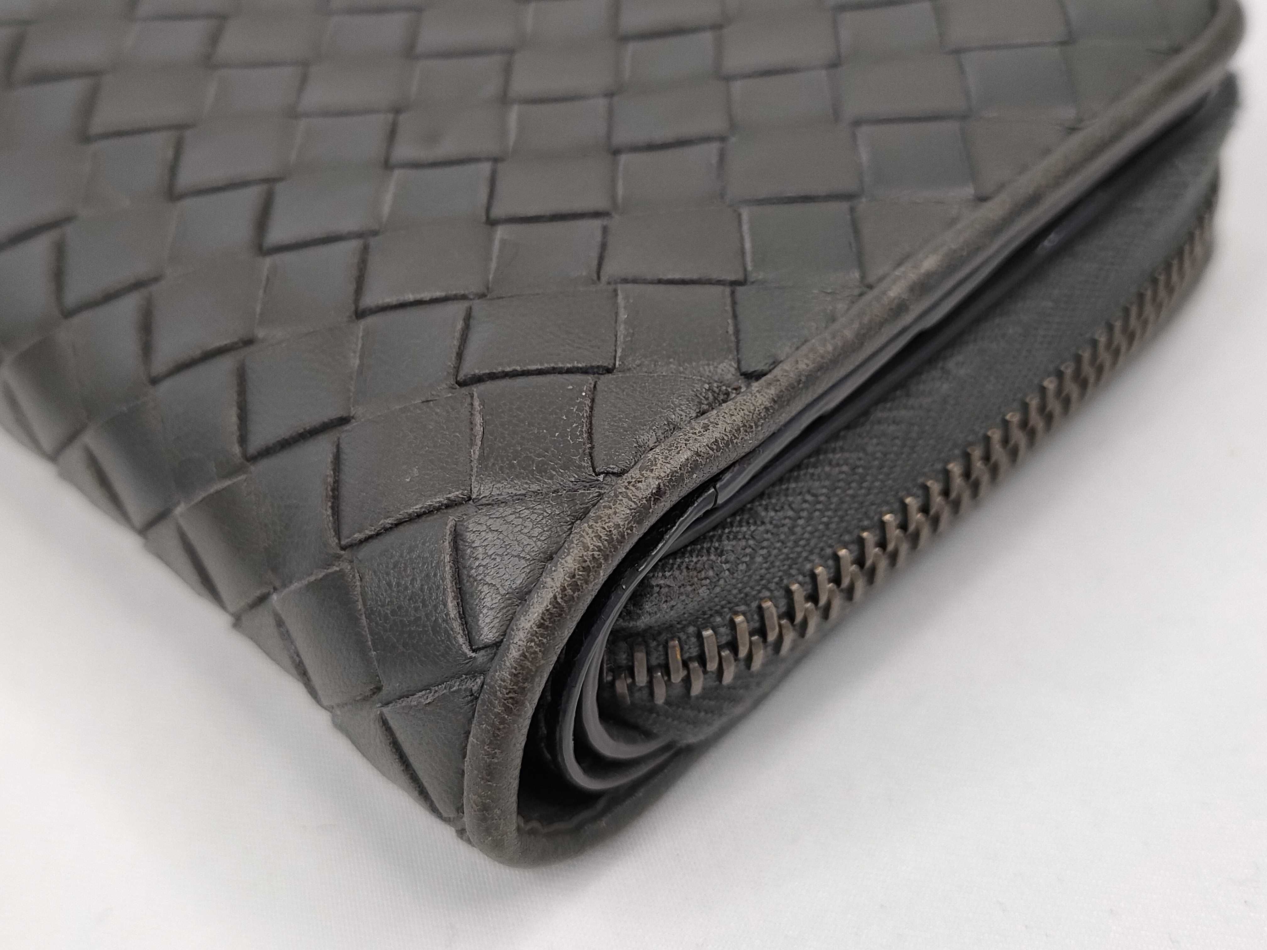 Intrecciato Leather Compact Wallet — view 3