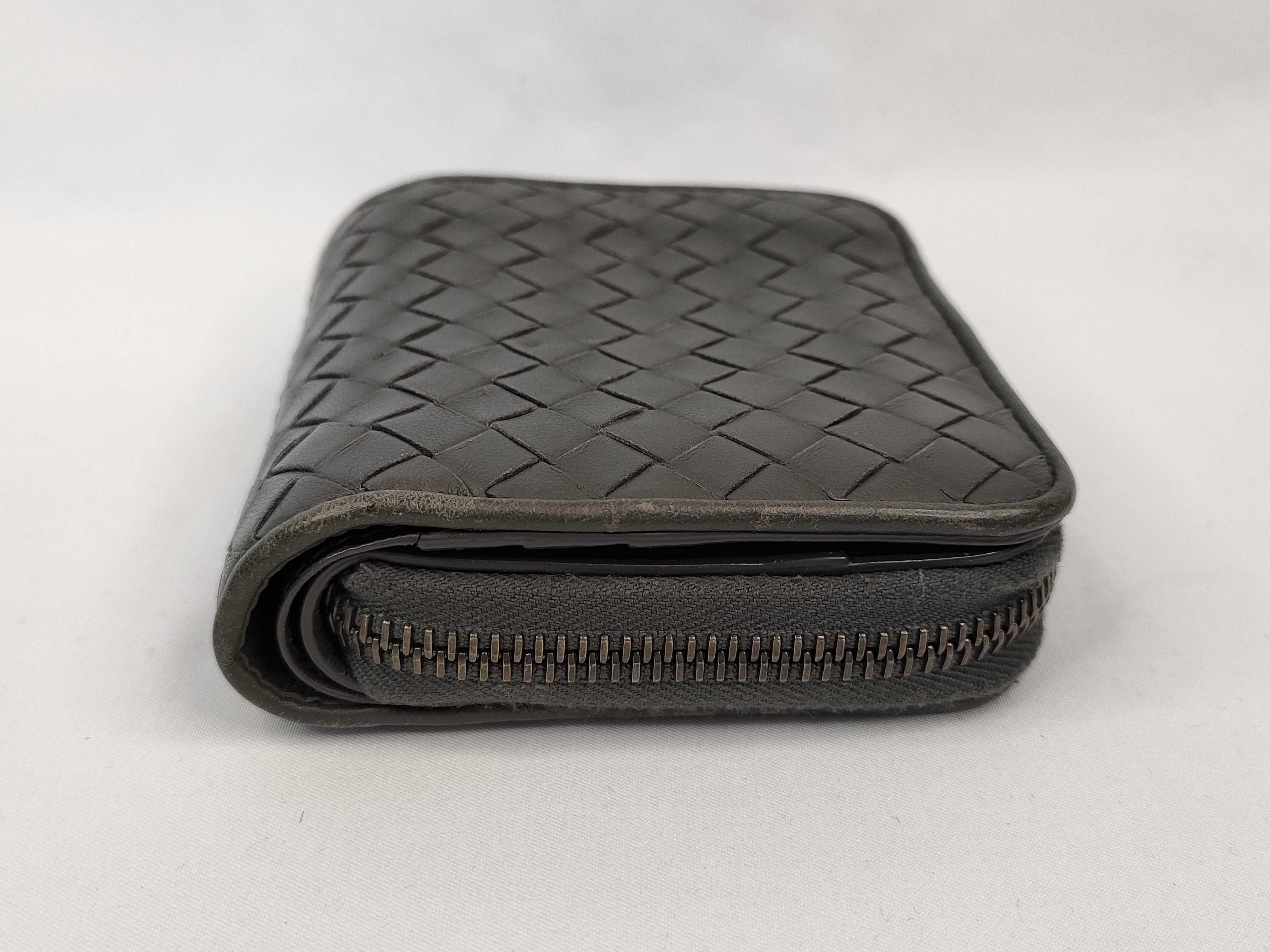 Intrecciato Leather Compact Wallet — view 5