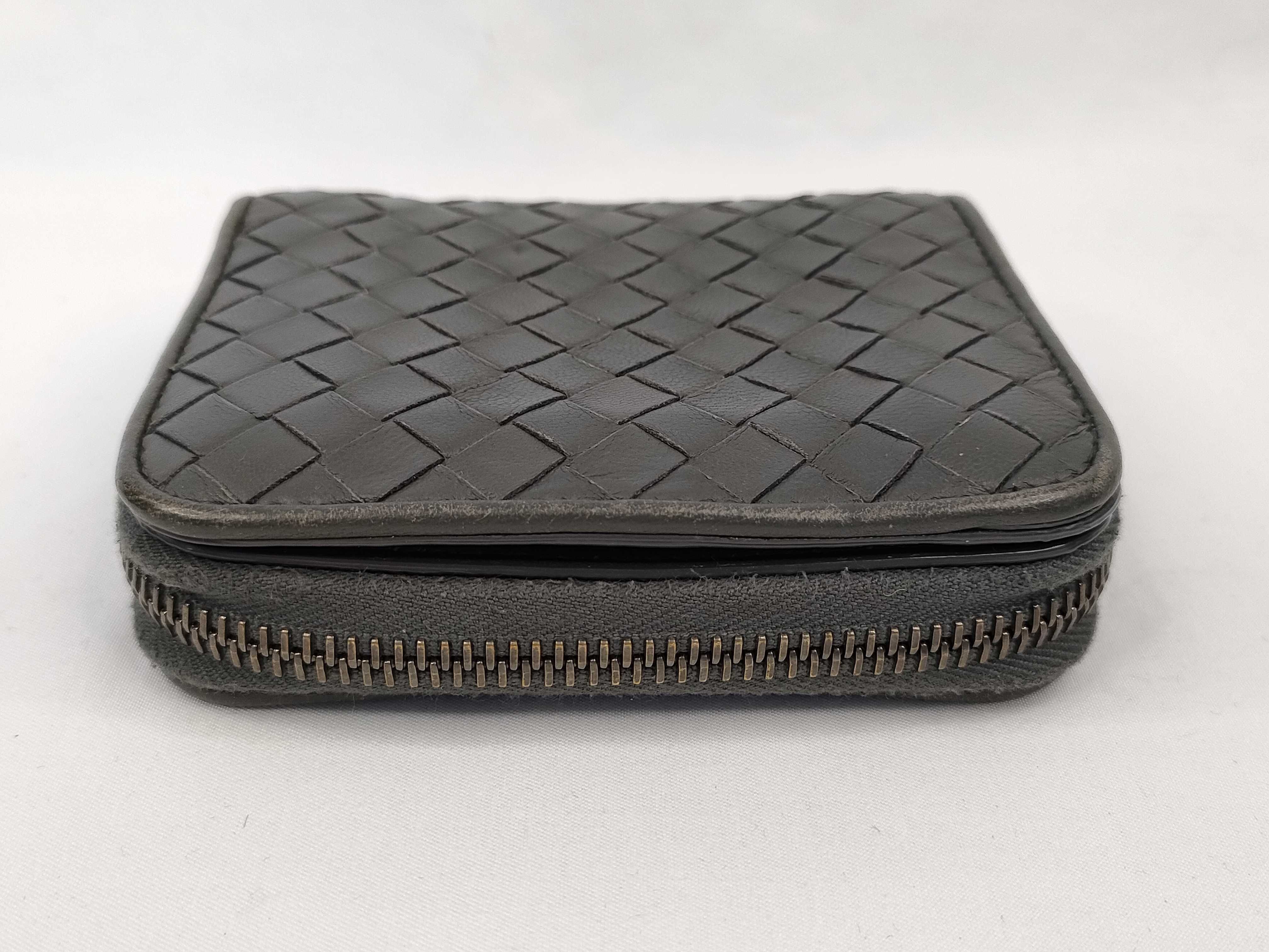 Intrecciato Leather Compact Wallet — view 6