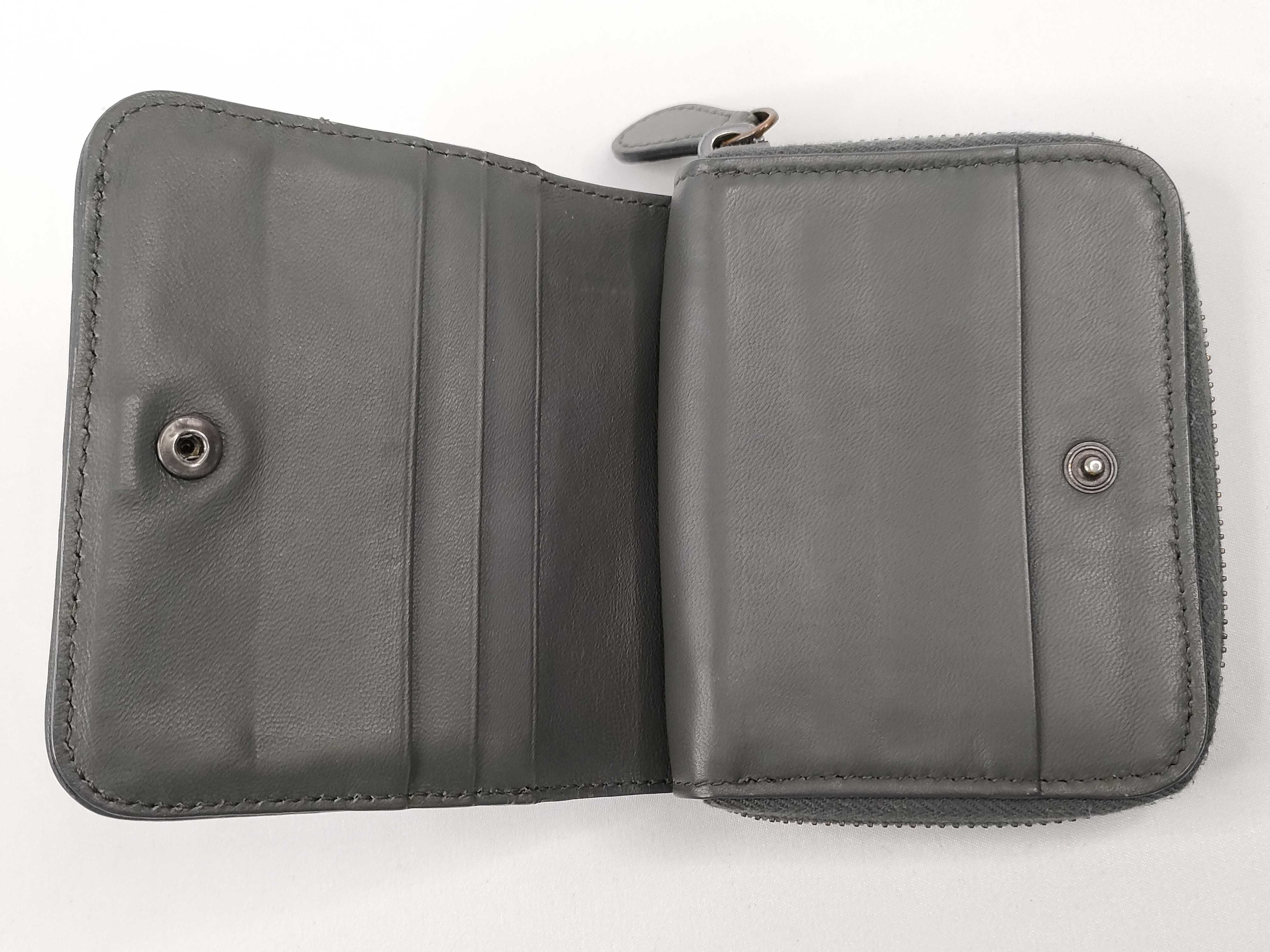 Intrecciato Leather Compact Wallet — view 9