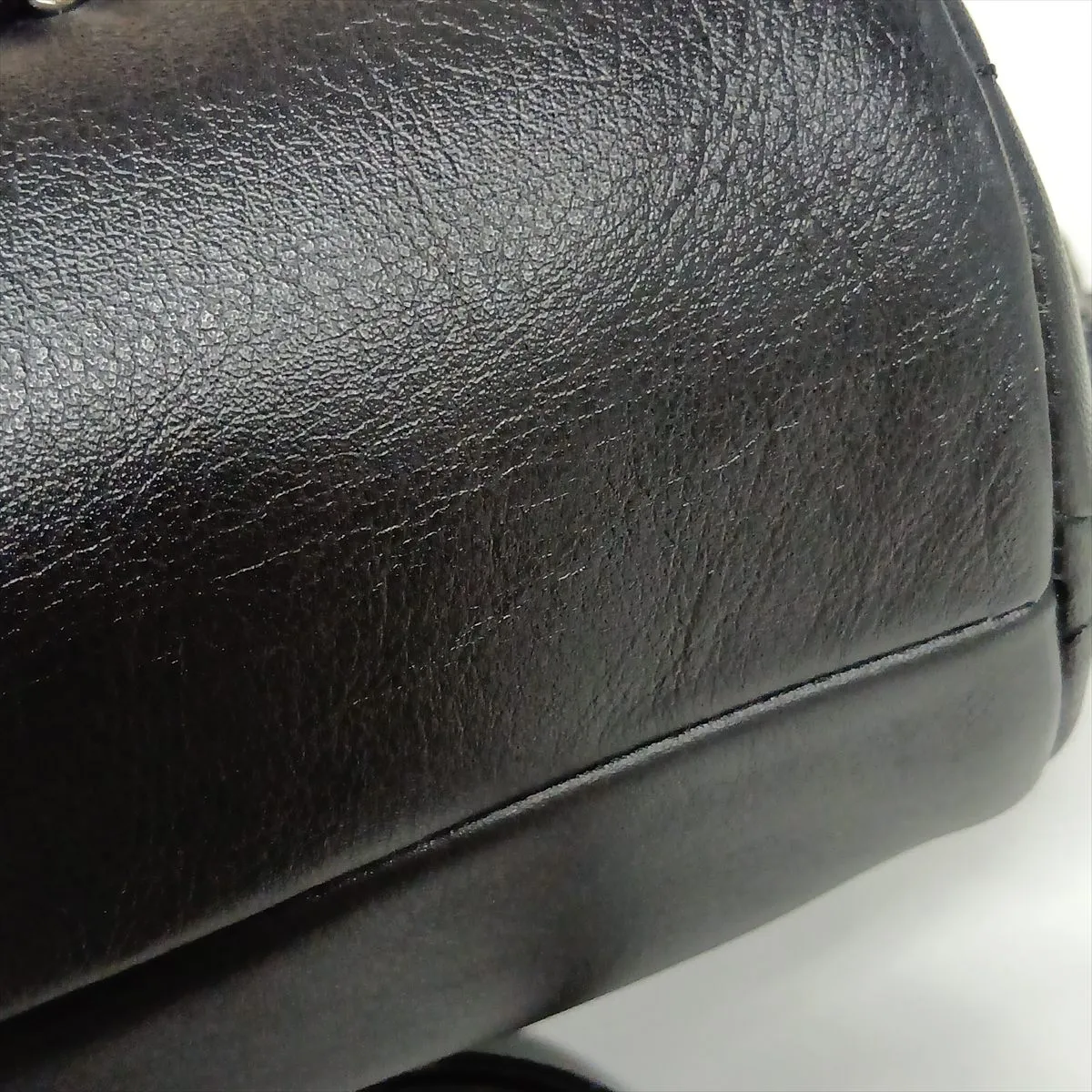 Logo Lambskin Chain Shoulder Bag, Black with Gold and Silver Hardware, 30095352 (Serial Number in the 30s) — view 14