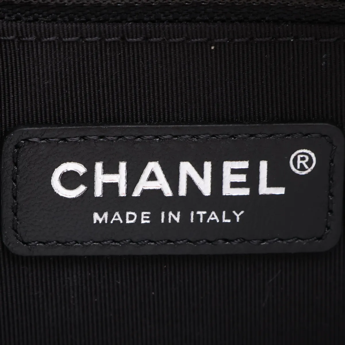 Logo Lambskin Chain Shoulder Bag, Black with Gold and Silver Hardware, 30095352 (Serial Number in the 30s) — view 9