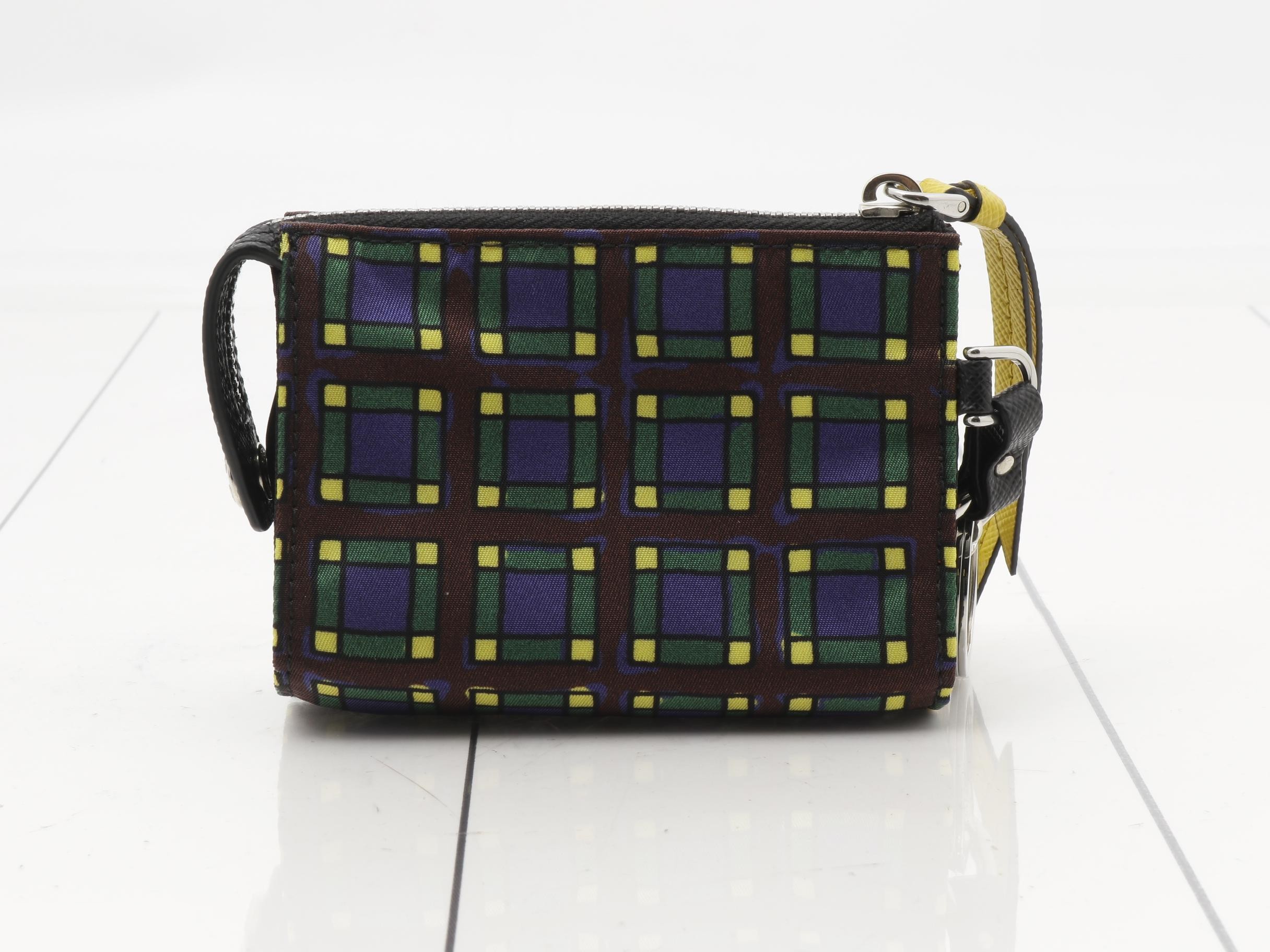 Triangle logo nylon pouch, multi-color — view 2