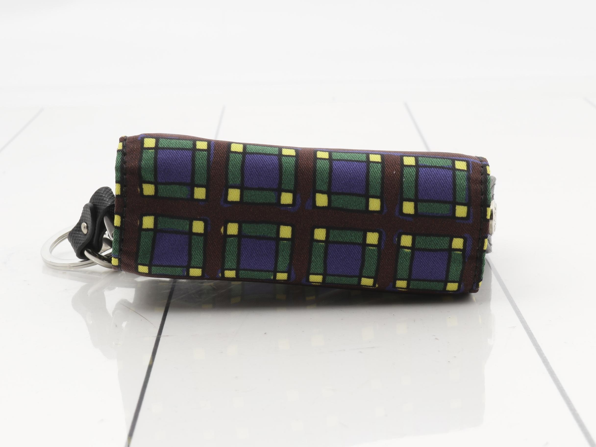 Triangle logo nylon pouch, multi-color — view 3