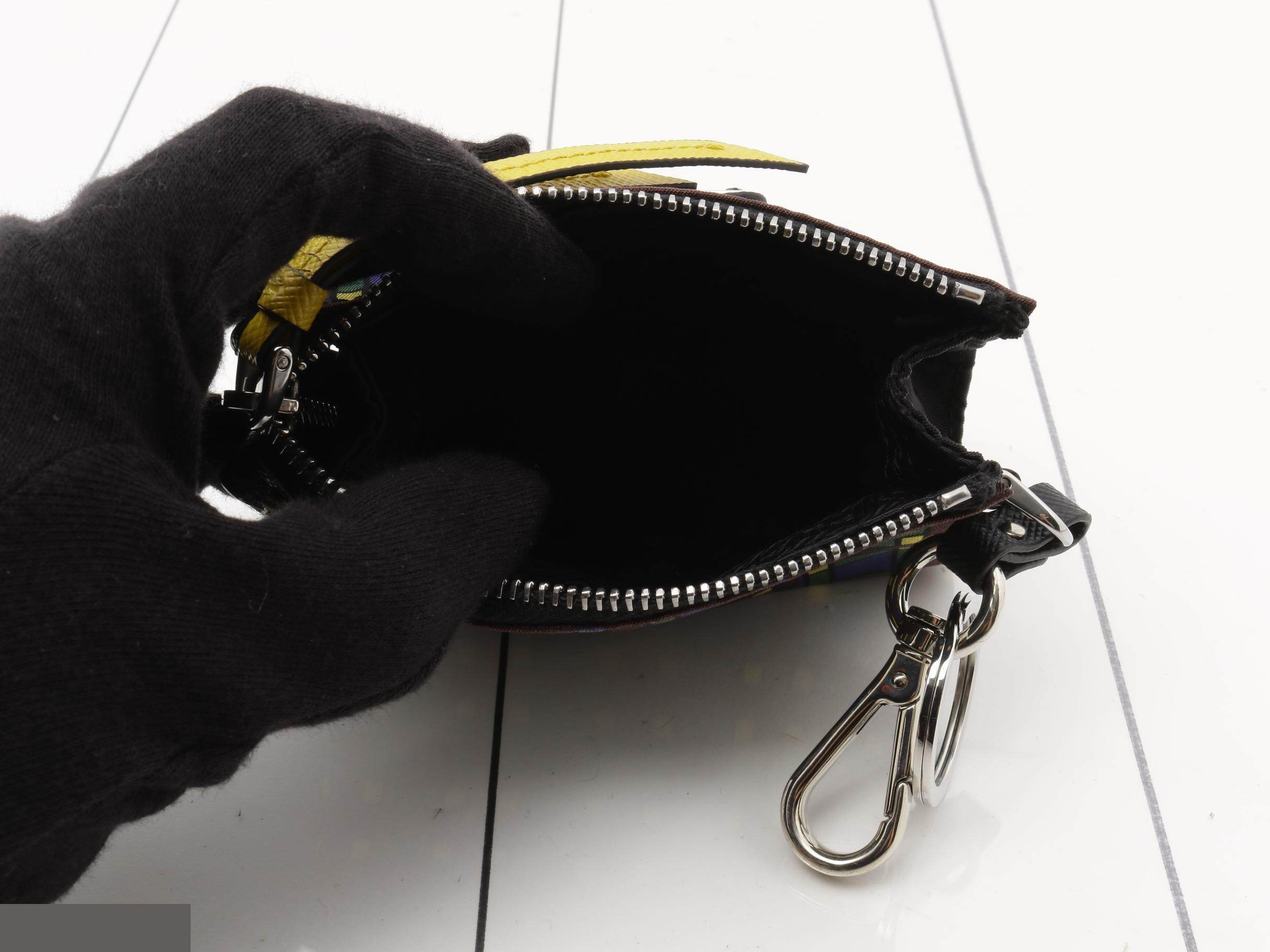 Triangle logo nylon pouch, multi-color — view 4