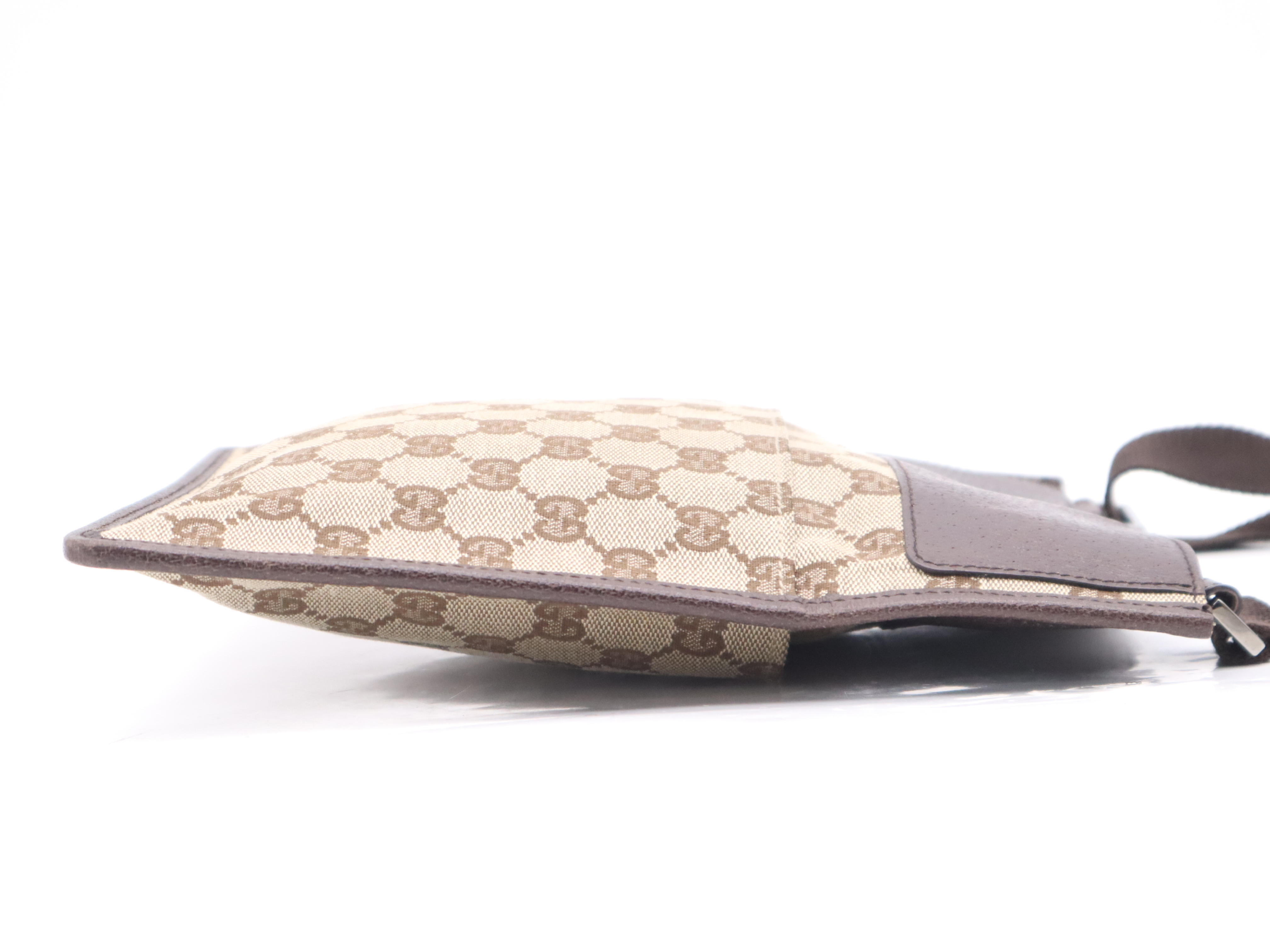 27639GG Canvas Messenger Bag Beige Brown Shoulder Bag — view 5