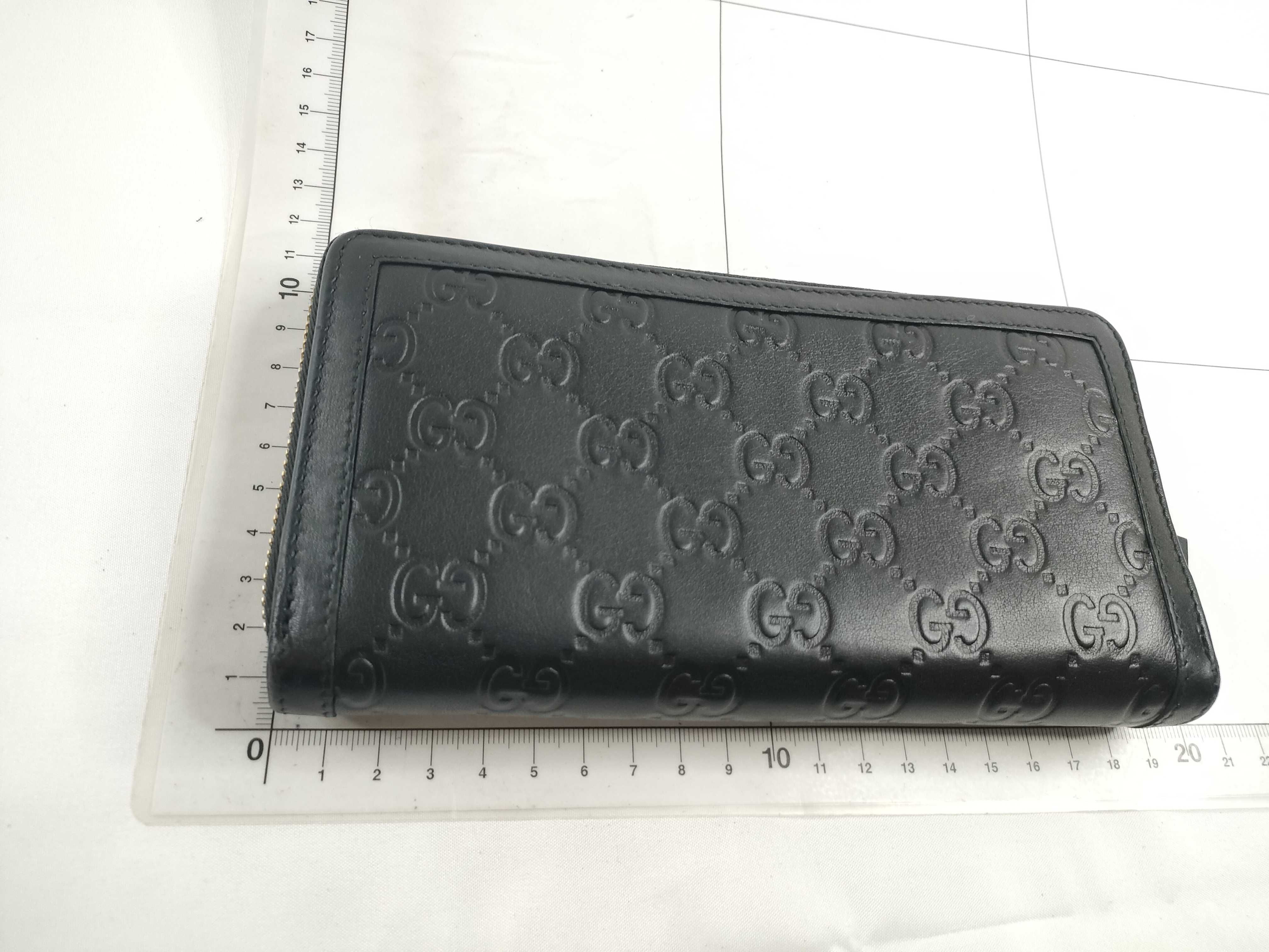 Guccissima Sukey Leather Round Long Wallet Black Serial Number — view 2