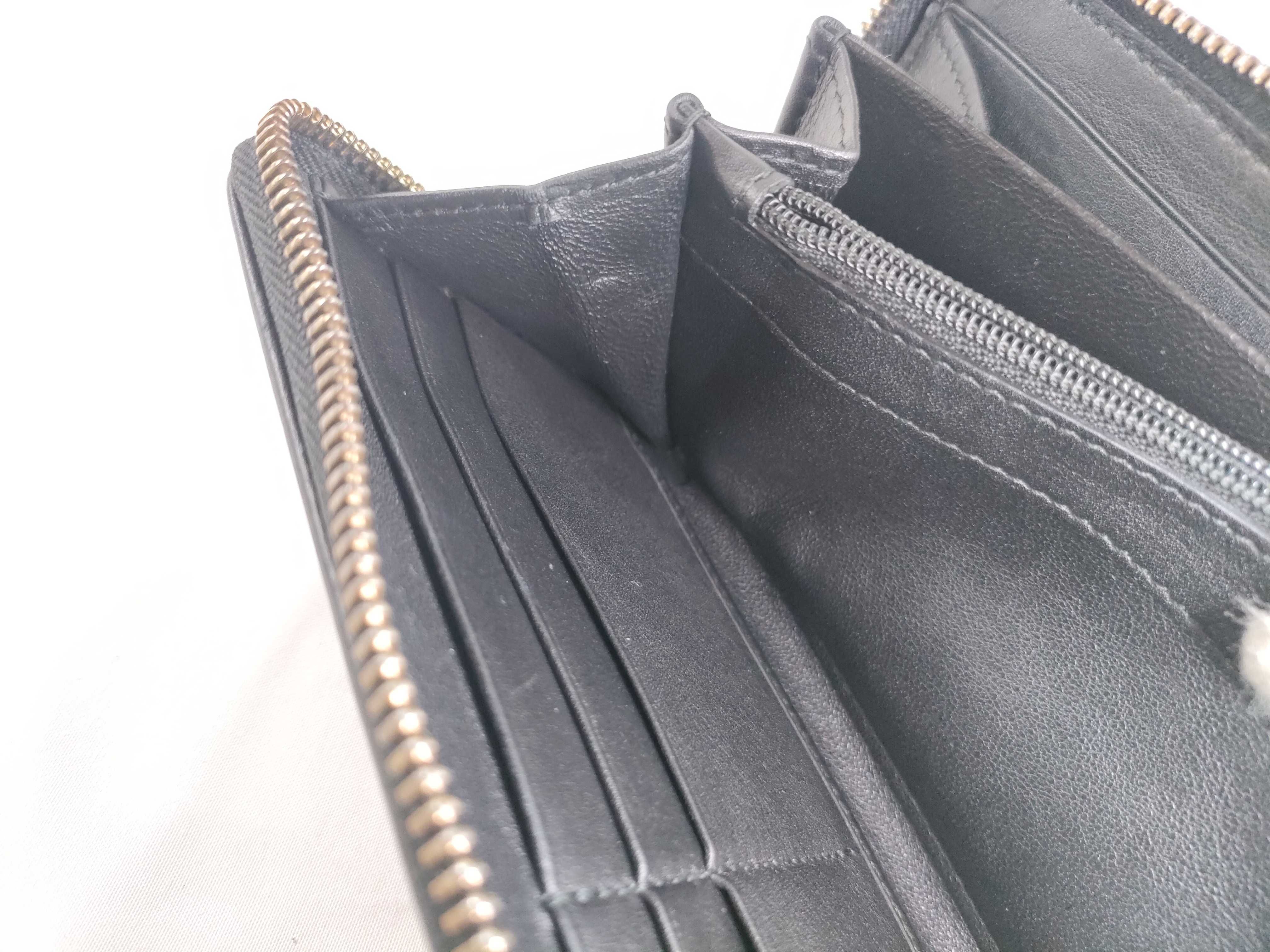 Guccissima Sukey Leather Round Long Wallet Black Serial Number — view 9