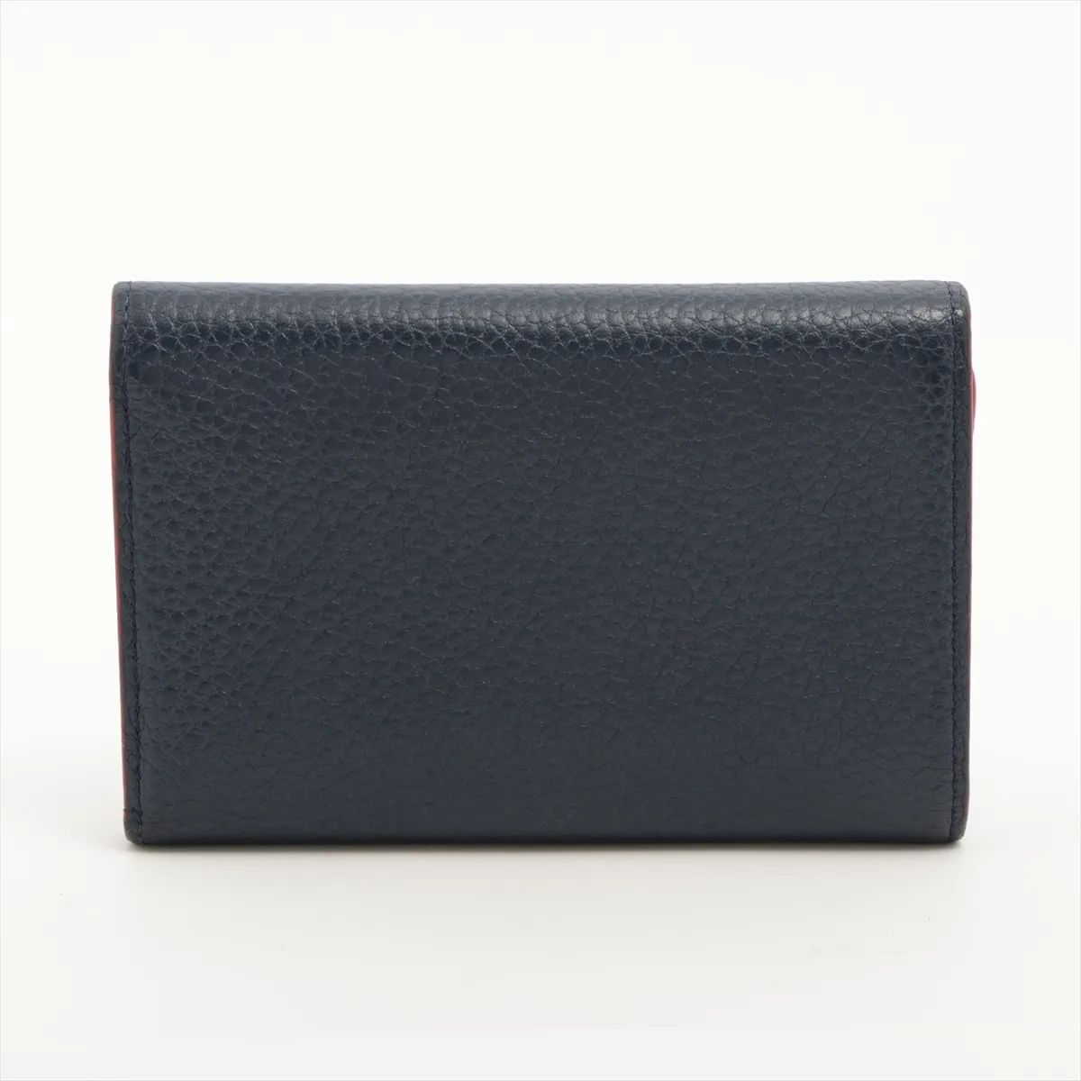 Taurillon Portefeuille Capucines Compact M63741 Marine Rouge Compact Wallet RFID response — view 2
