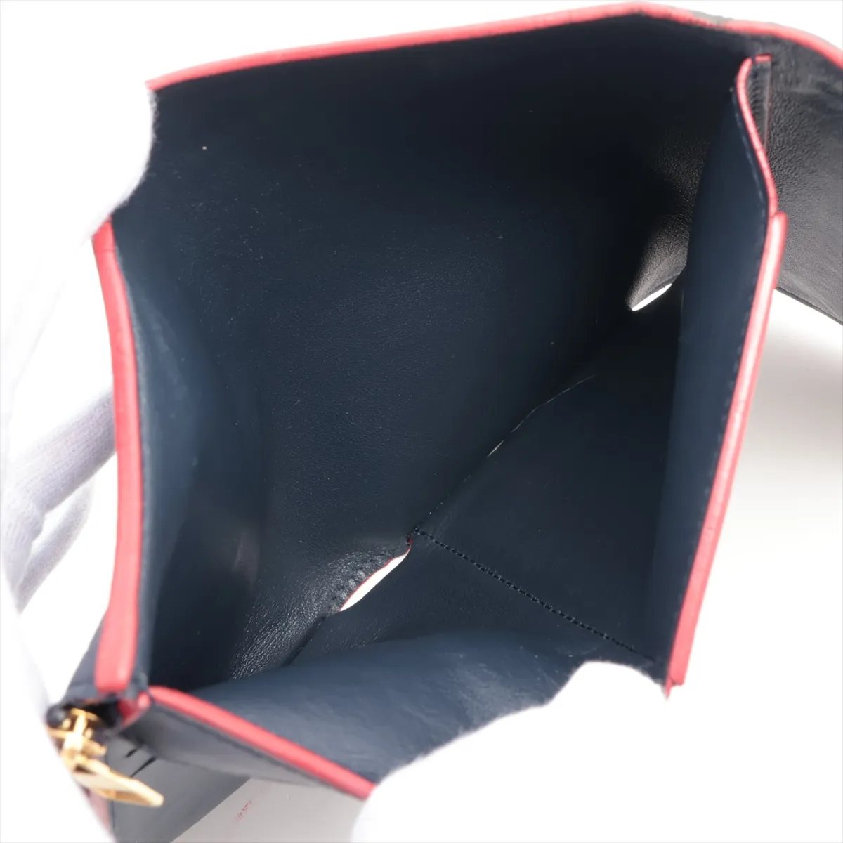 Taurillon Portefeuille Capucines Compact M63741 Marine Rouge Compact Wallet RFID response — view 5