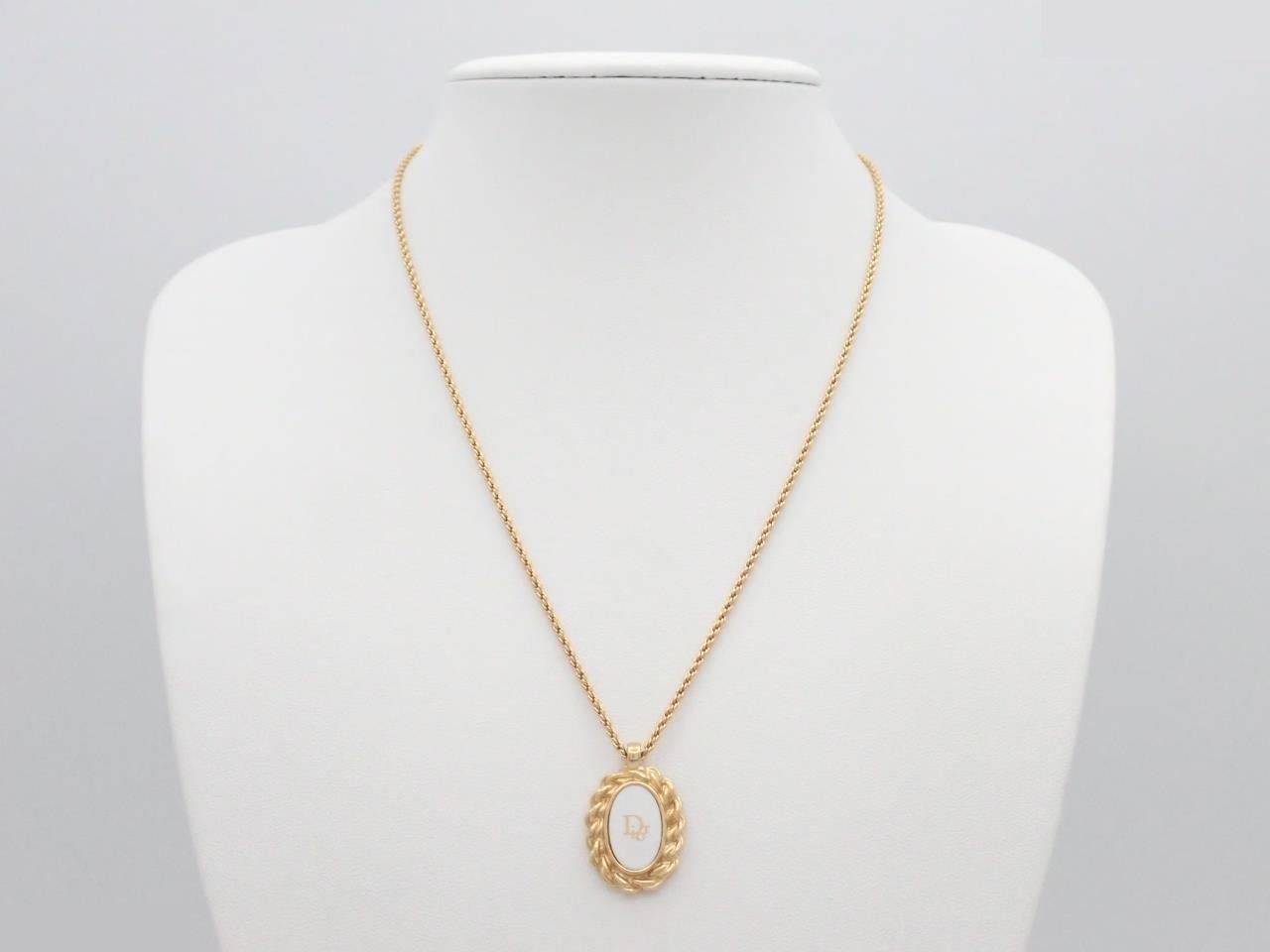 Logo oval gold necklace chain approximately 44cm — view 3