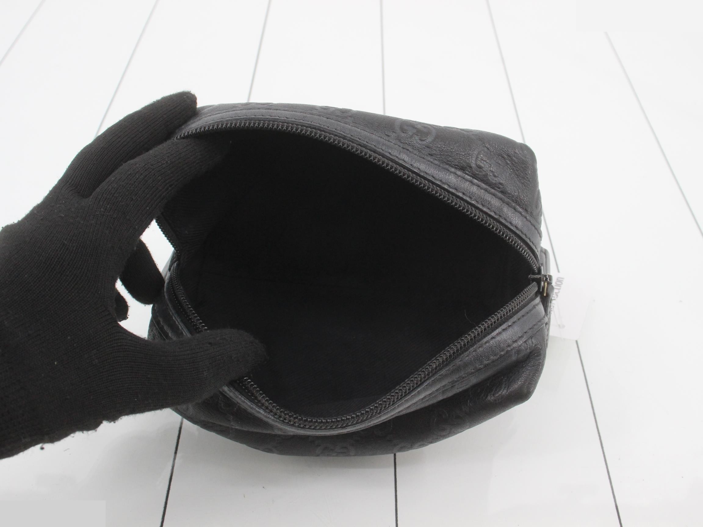Guccissima Cosmetic Pouch, Noir, 29595, 002058 — view 4