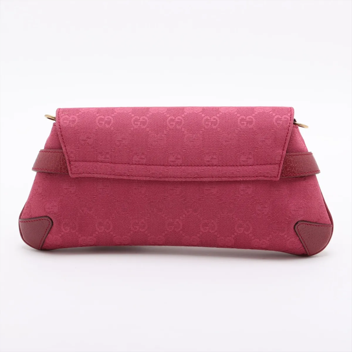 Horsebit Leather Chain Shoulder Bag Pink 114923 — view 2