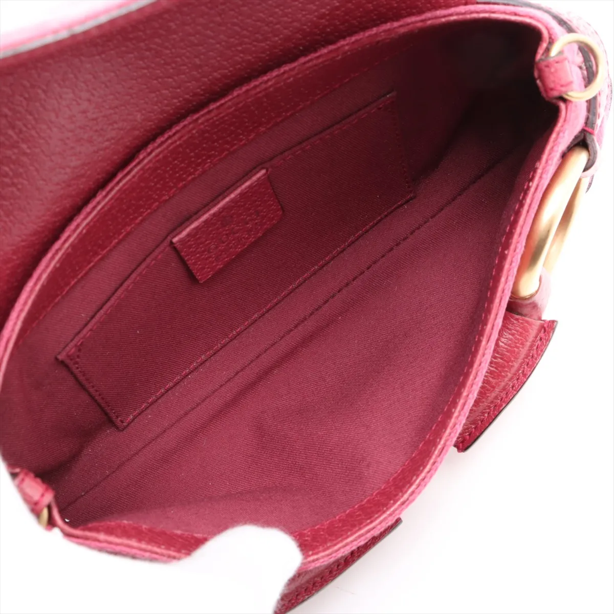 Horsebit Leather Chain Shoulder Bag Pink 114923 — view 6