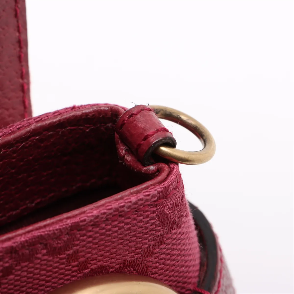 Horsebit Leather Chain Shoulder Bag Pink 114923 — view 9