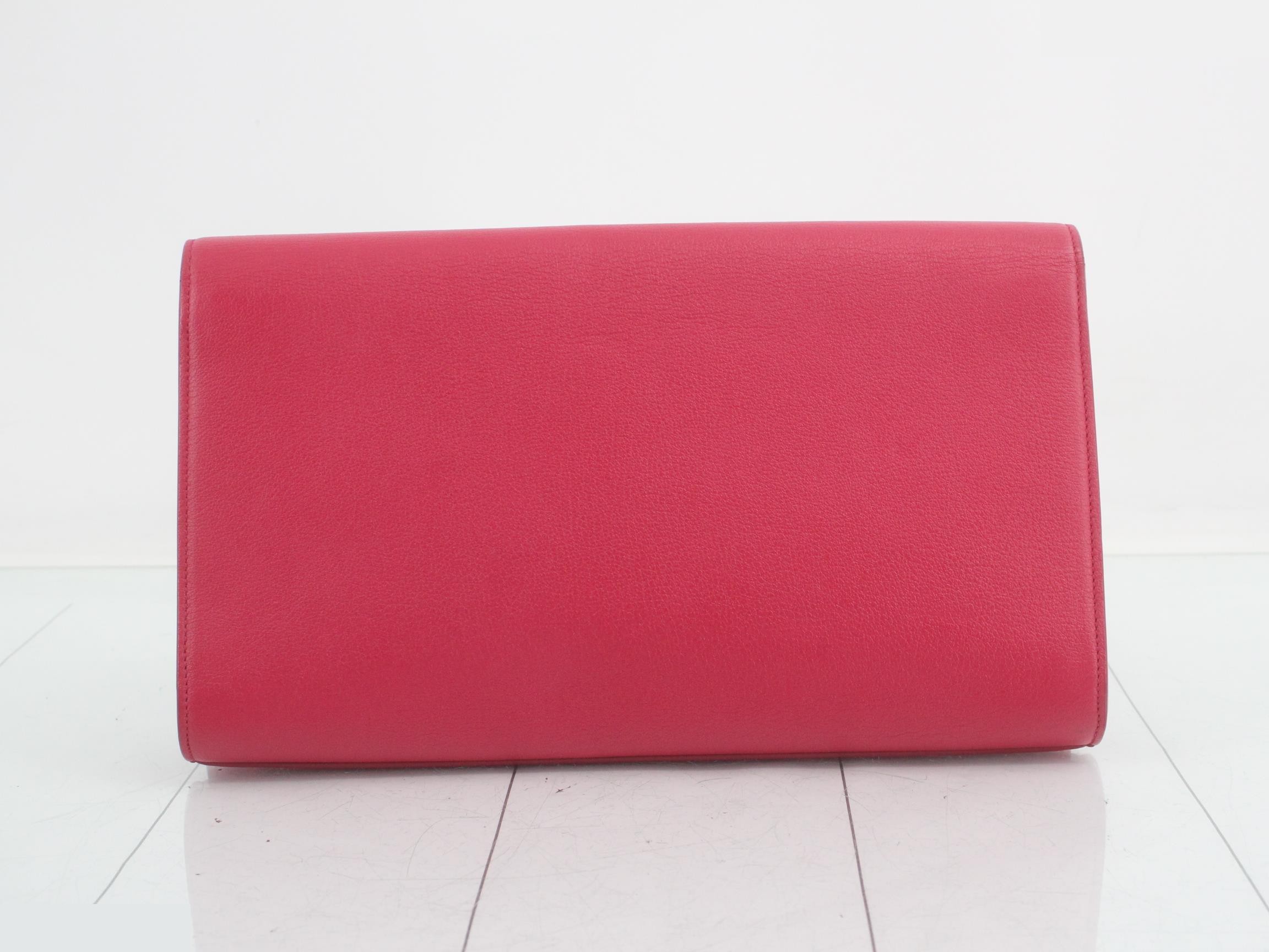 Belle de Jour leather clutch bag pink — view 2