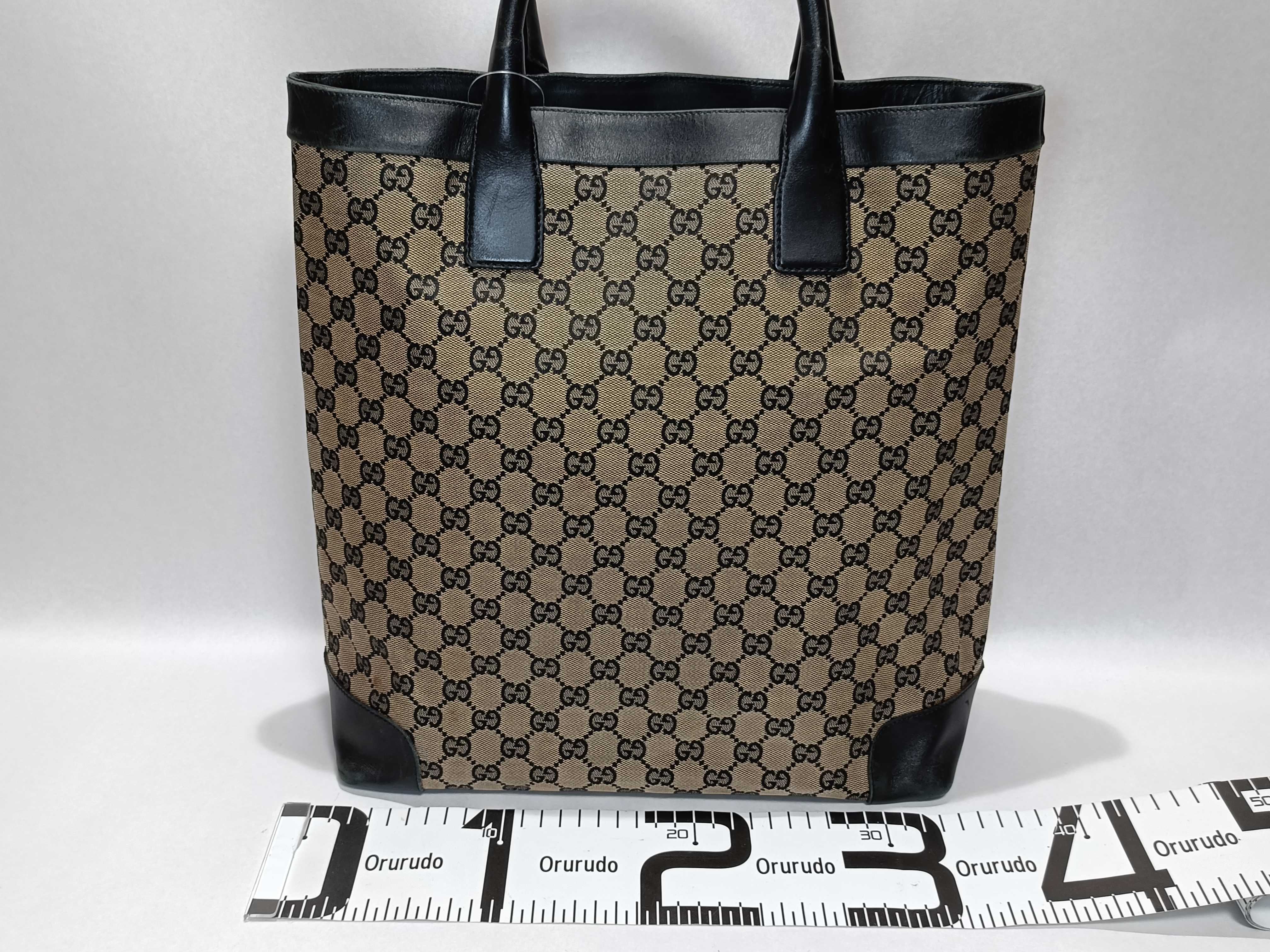 GG Canvas 002 1121 2123 Canvas x Leather Tote Bag — view 2