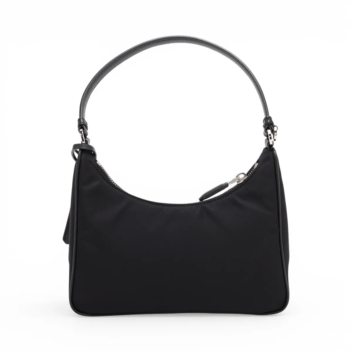 Tessuto Nylon x Leather Handbag, Black — view 2