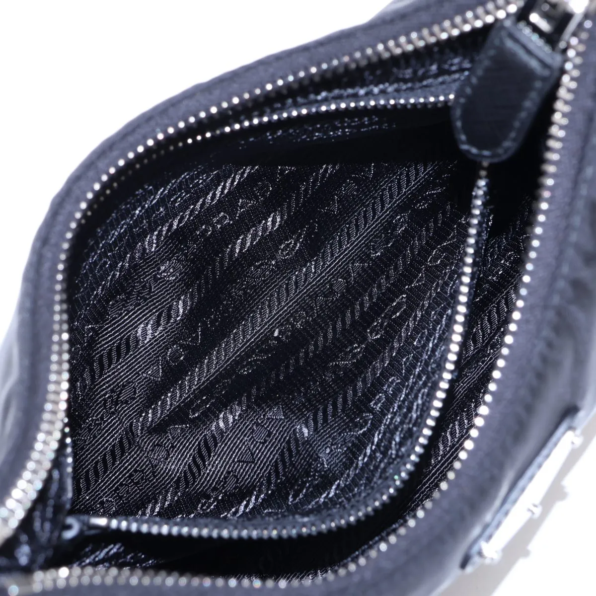 Tessuto Nylon x Leather Handbag, Black — view 8