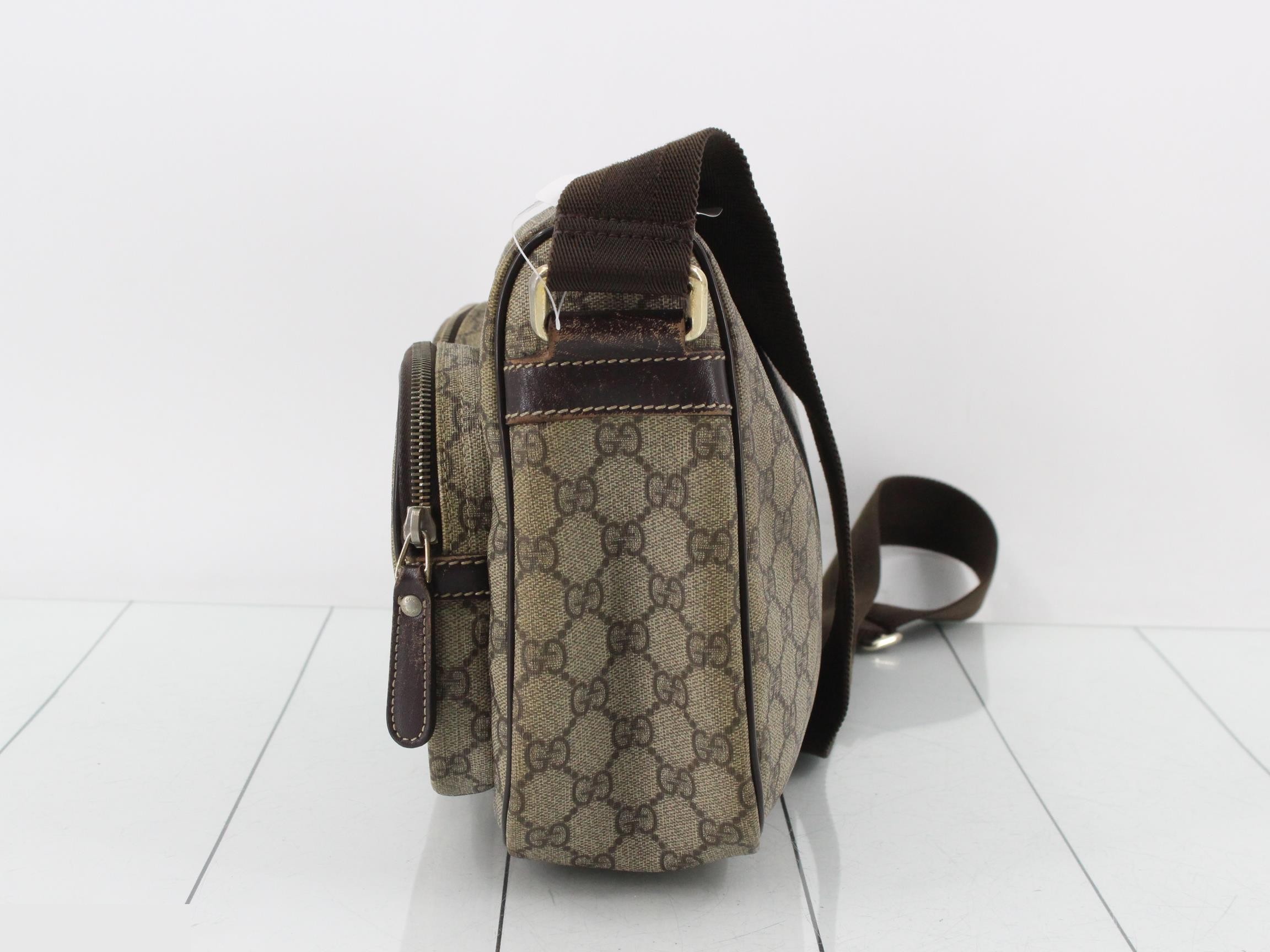 Shoulder bag with double pockets, GG Supreme — view 3