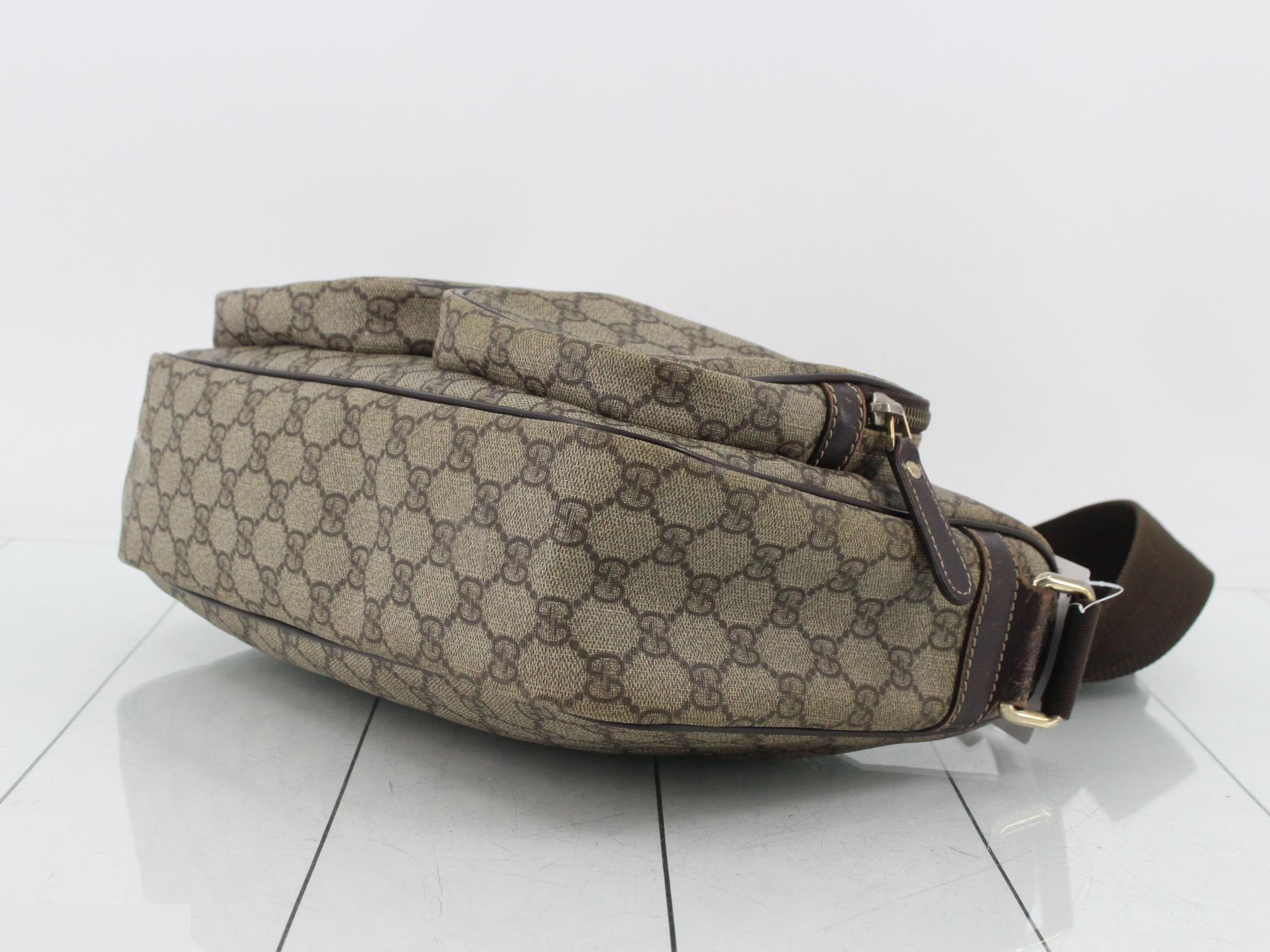 Shoulder bag with double pockets, GG Supreme — view 6