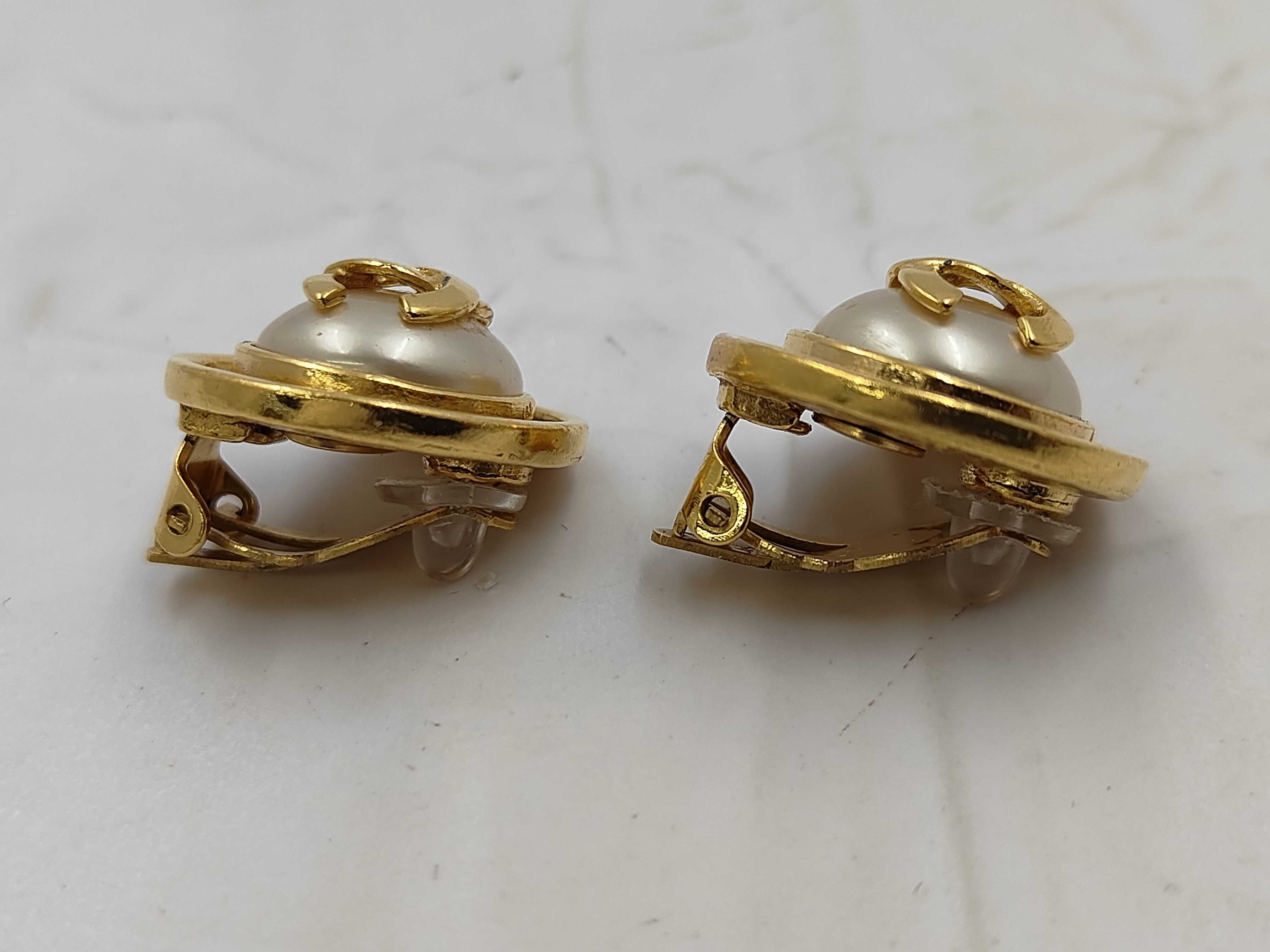 Coco Mark Gold Earrings — view 3