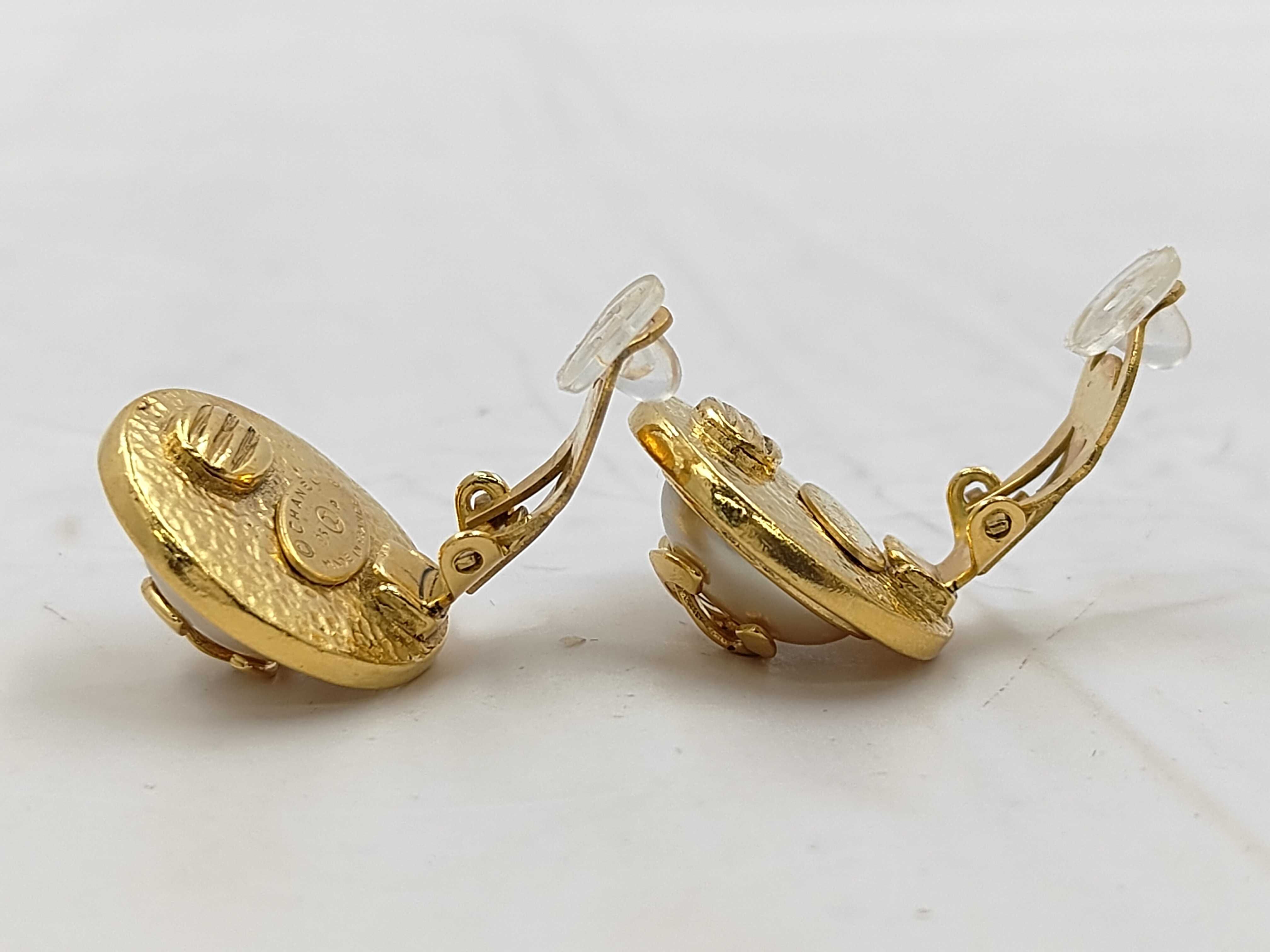 Coco Mark Gold Earrings — view 4