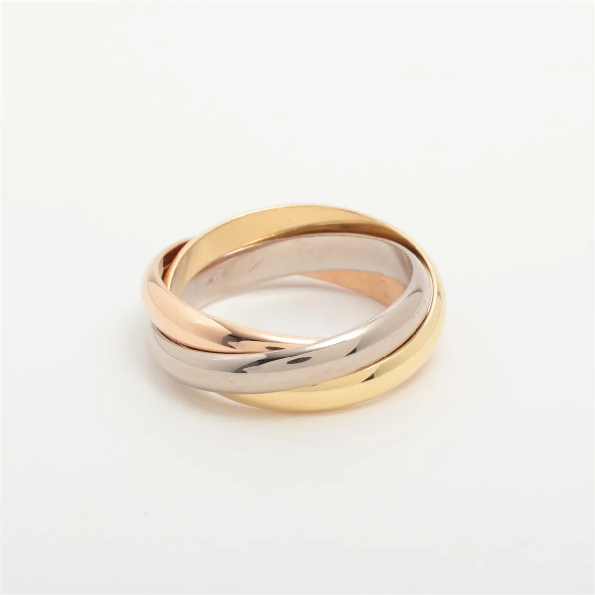 Trinity Ring 750 (Yellow Gold x Pink Gold x White Gold) 10.3g Size 59 EKJ327 (Sold in Gold) — view 2