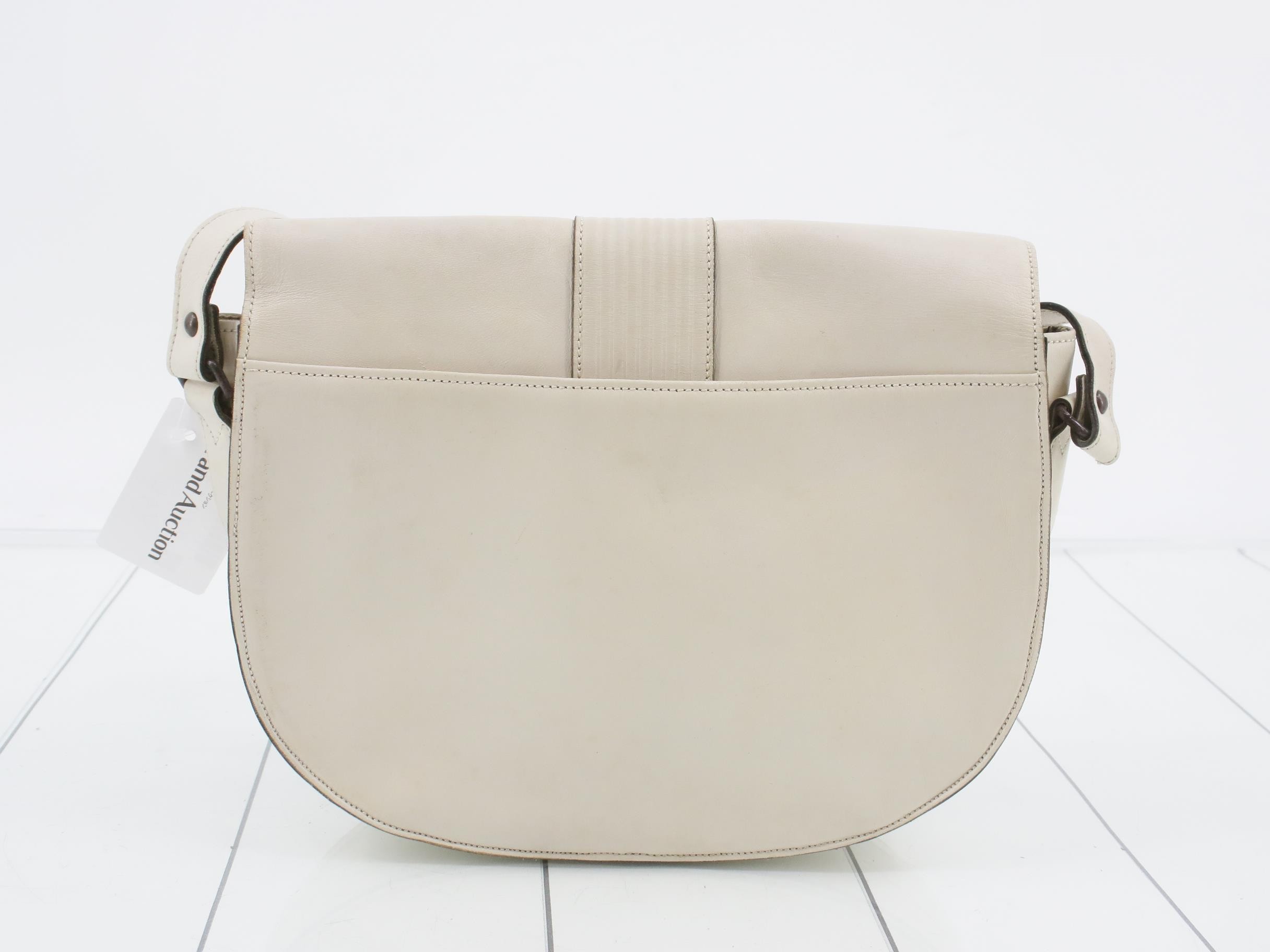 Shoulder bag leather ivory — view 2