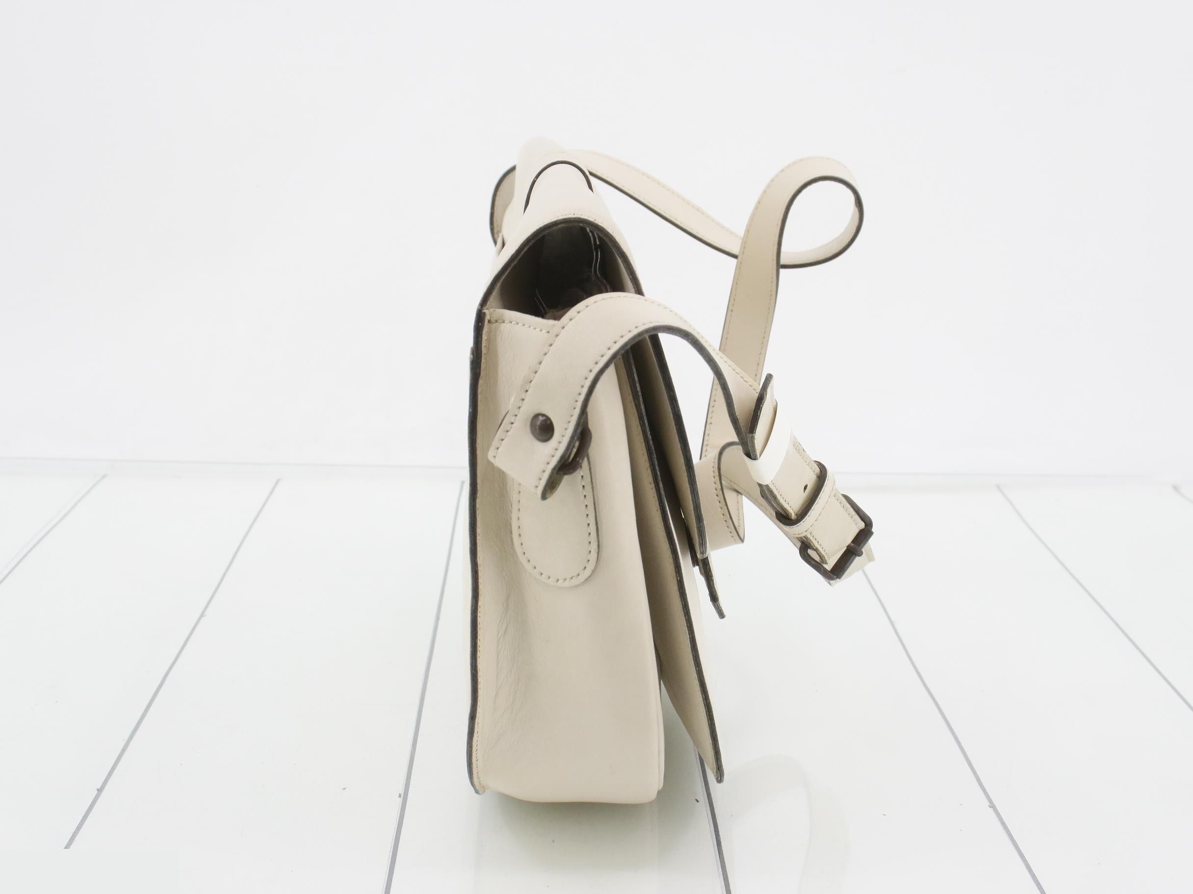 Shoulder bag leather ivory — view 4